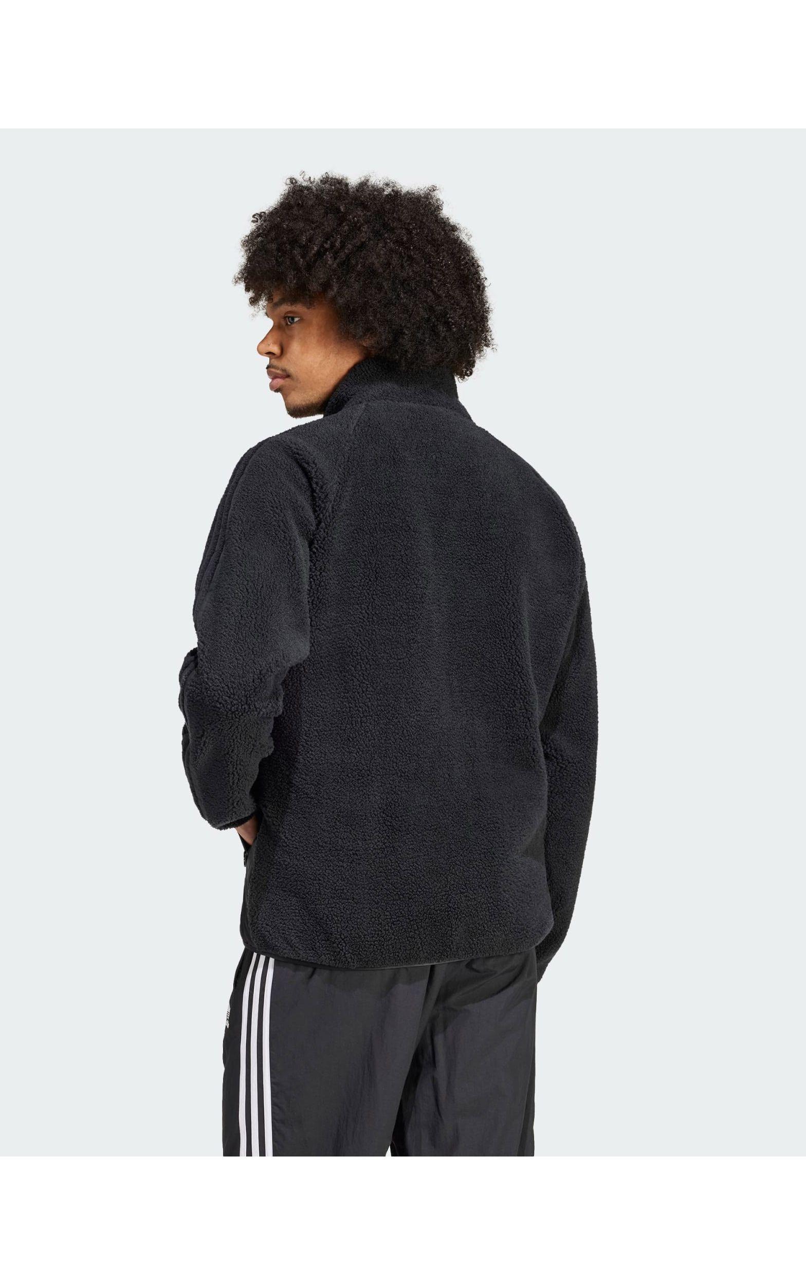 adidas Originals Polar Fleece Full zip Top in Black for Men Lyst UK