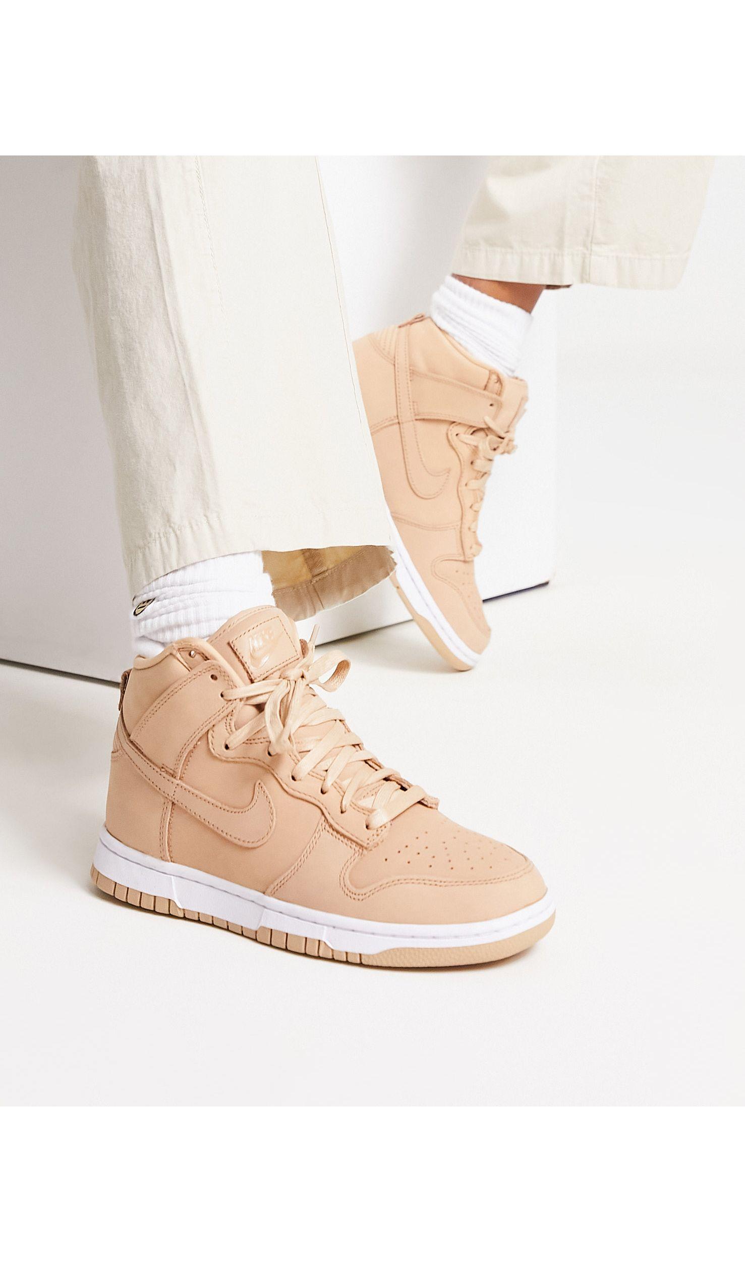 Nike Dunk High Top Trainers in White | Lyst