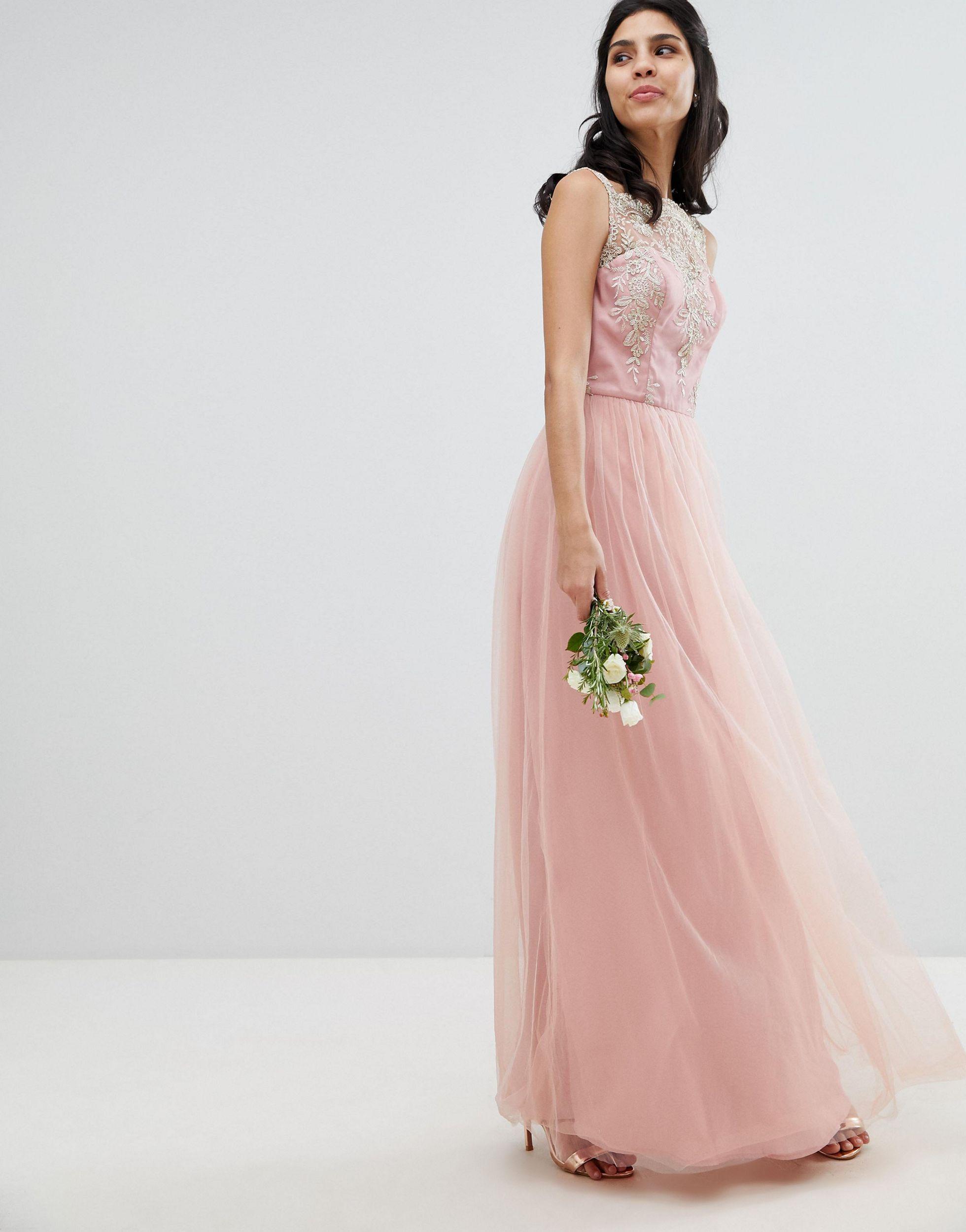 pink sleeveless maxi dress