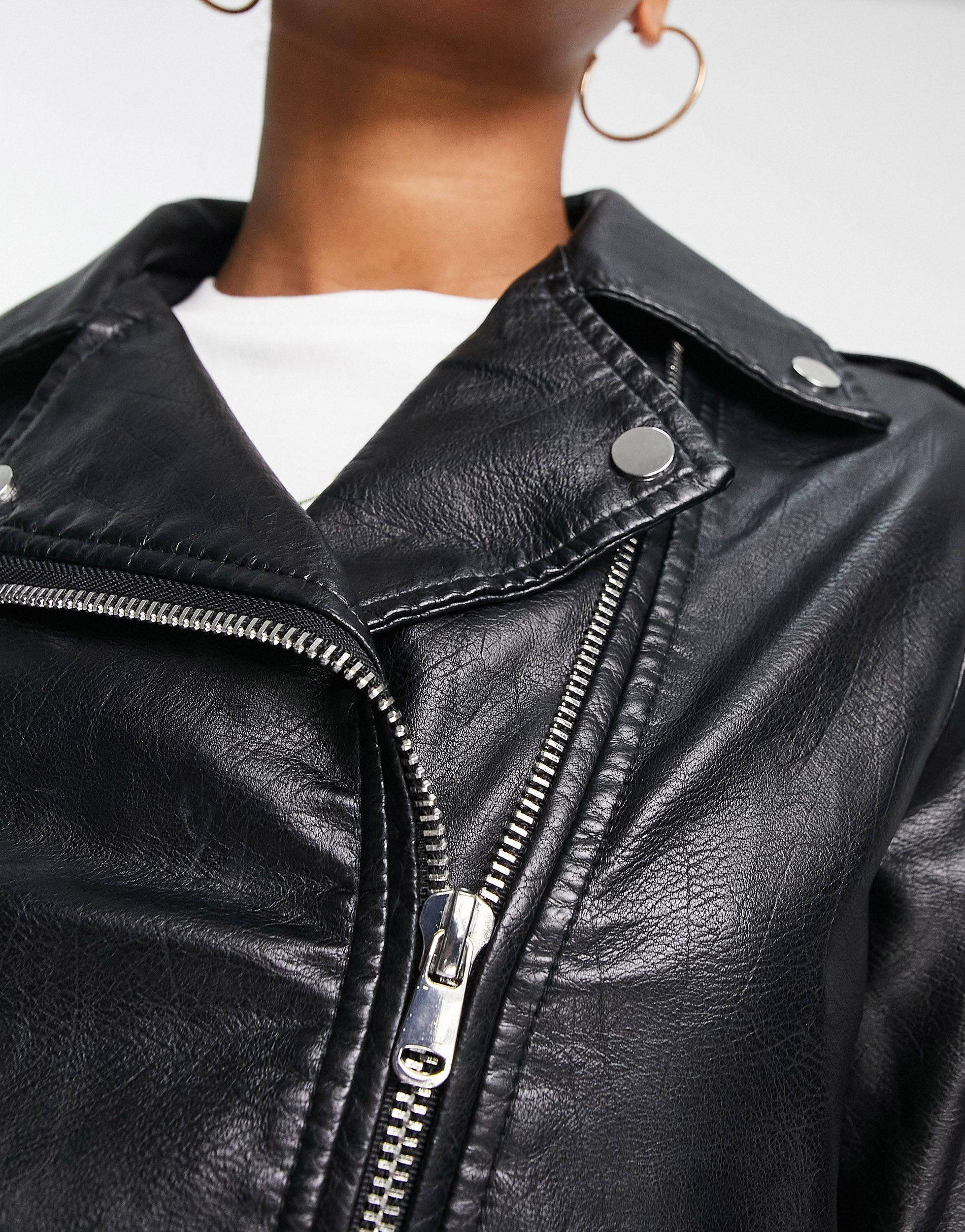 New Look Premium Belted Pu Biker Jacket 