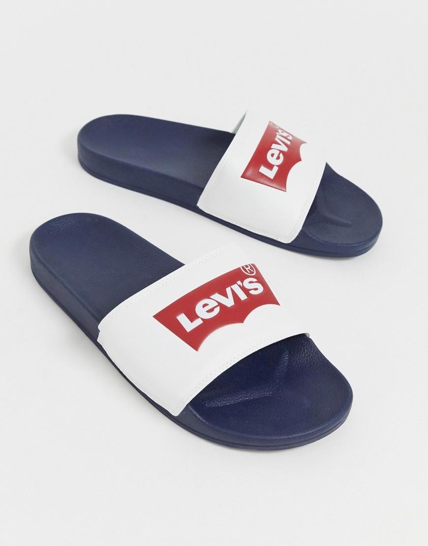 Levi's Batwing Sliders in White for Men | Lyst UK