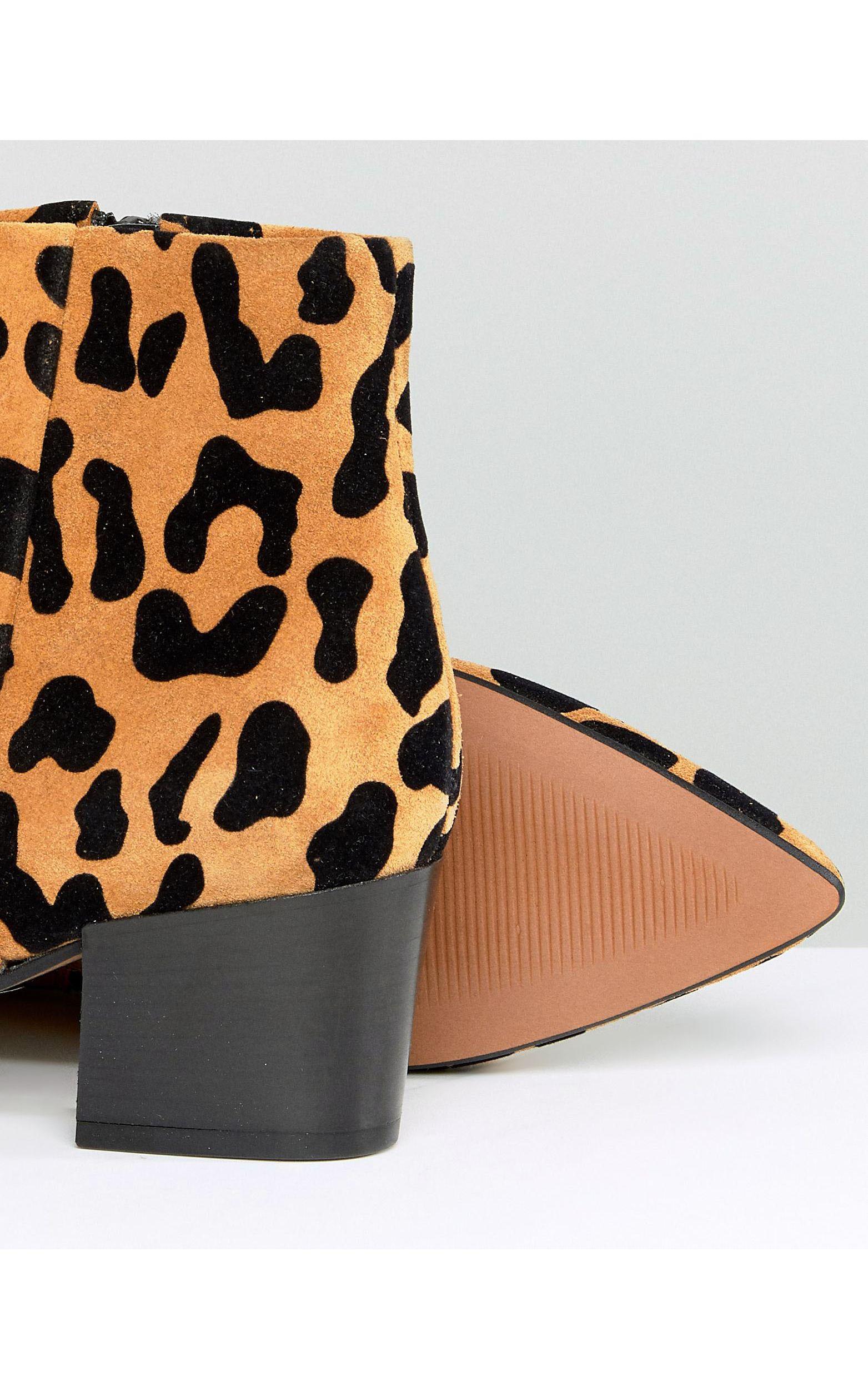 Office animal top print boots