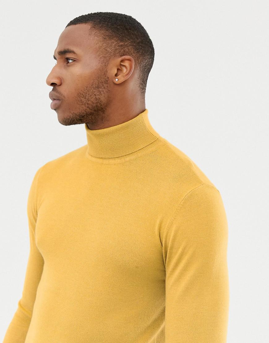 mustard yellow turtleneck mens
