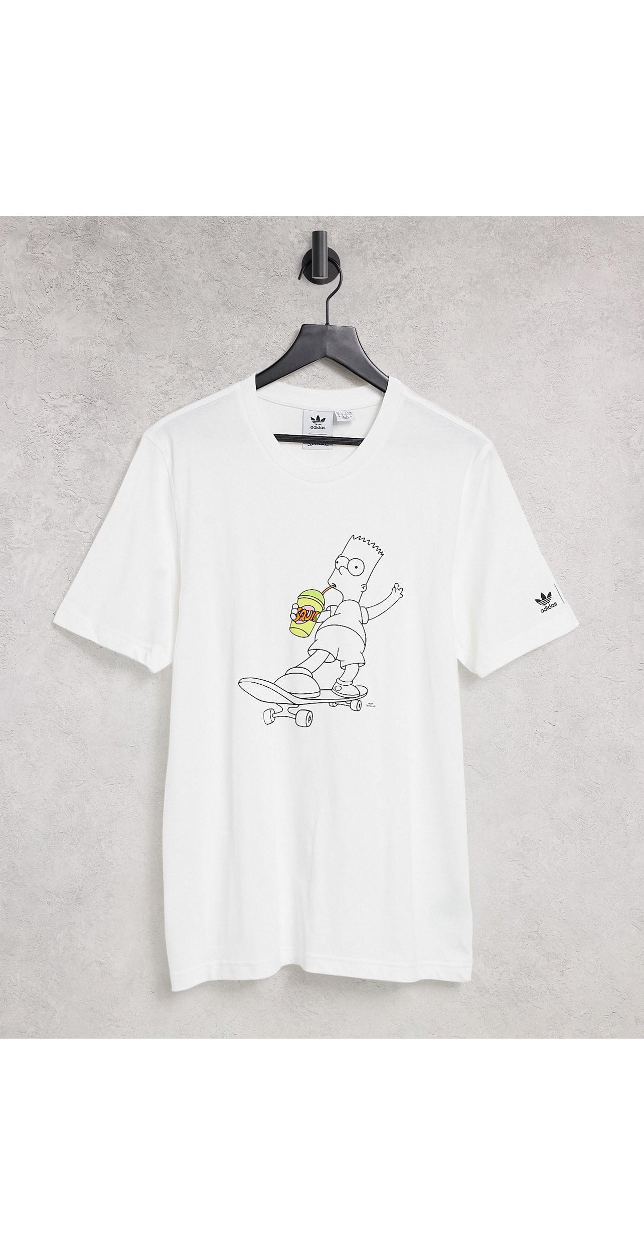 Millas Ya pérdida adidas Originals X The Simpsons Bart Squishee T-shirt in White for Men |  Lyst