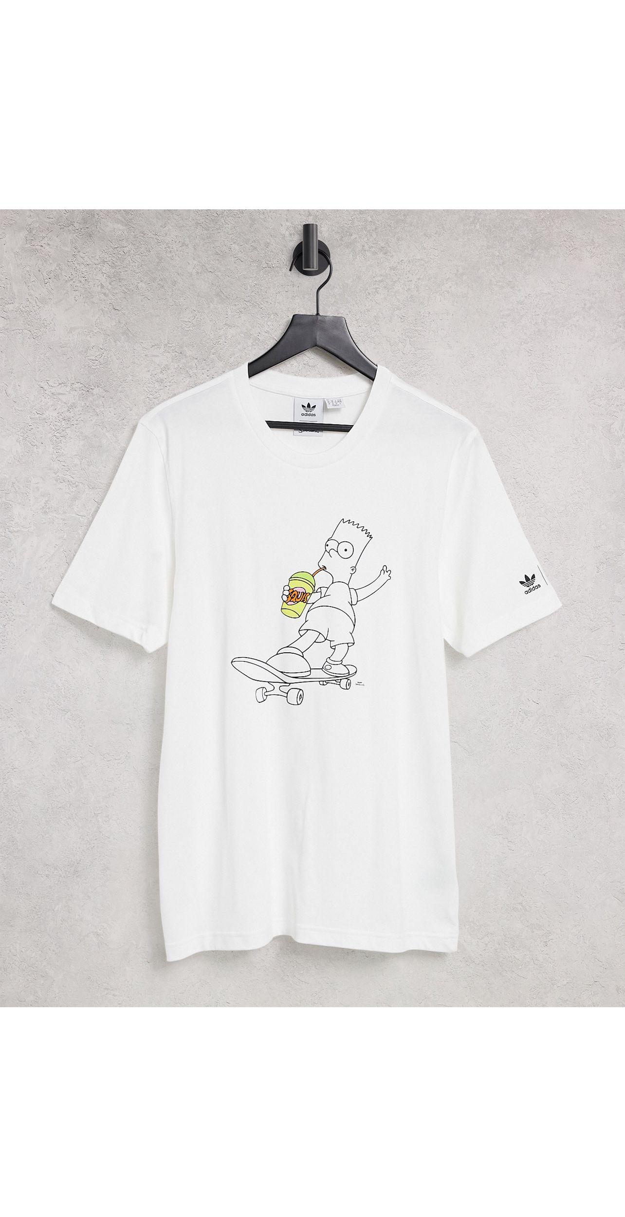 adidas Originals Cotton X The Simpsons Bart Squishee T-shirt in White for  Men | Lyst UK