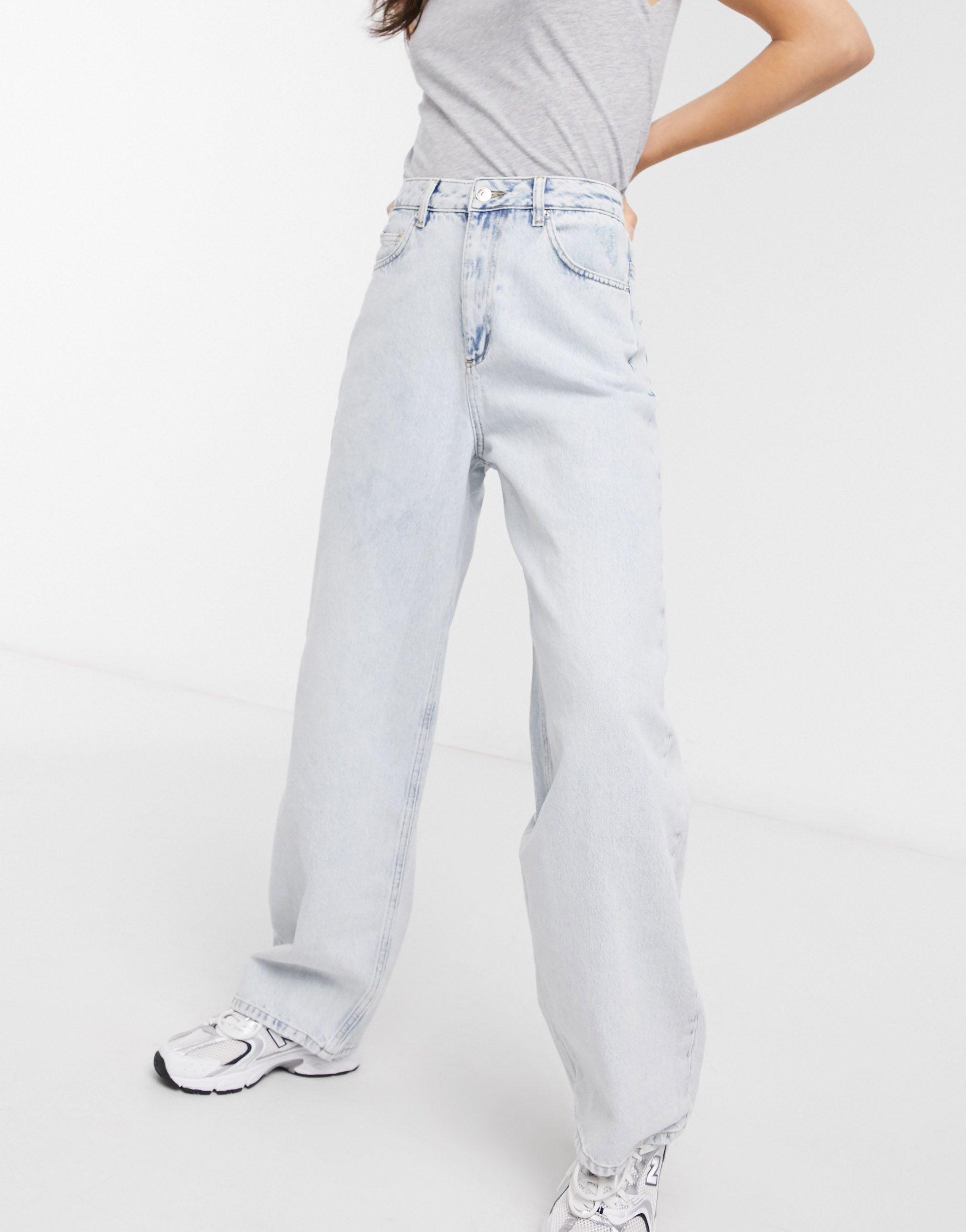 ASOS Denim High Rise 'relaxed' Dad Jeans in Blue - Lyst