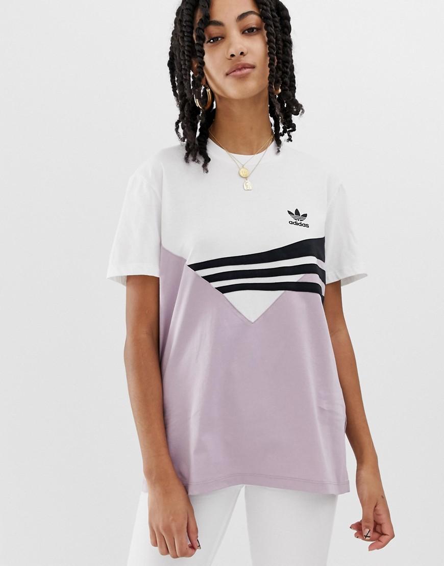 lilac adidas t shirt