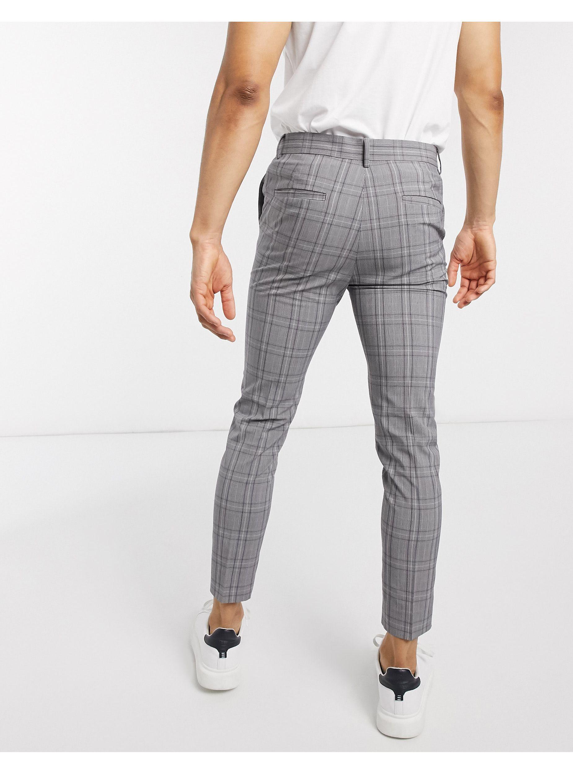 New Look Check Trouser in Grey (Grey 