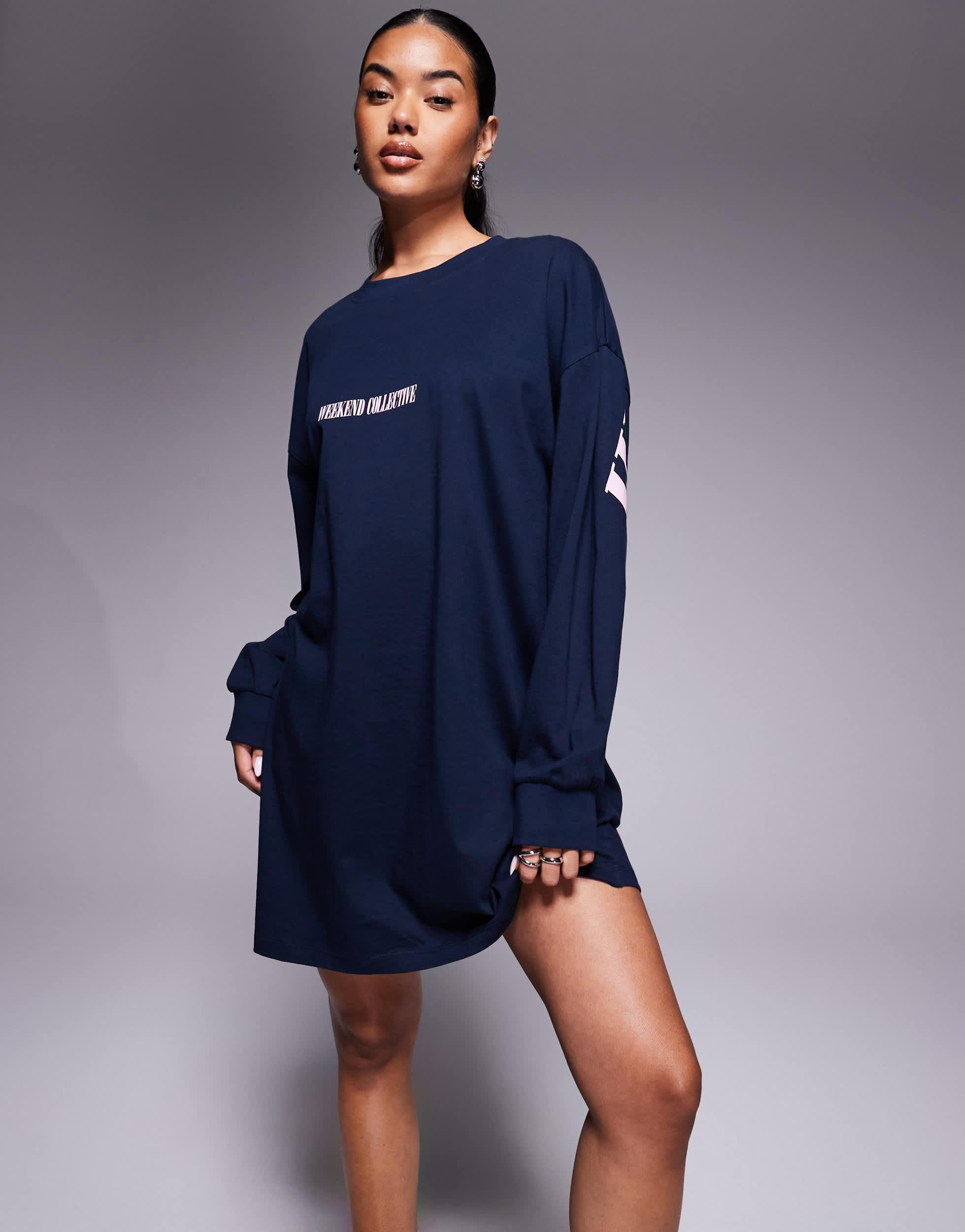 asos jersey dress ASOS EDITION jersey ribbed midi t-shirt dress with asymmetric hem in gray