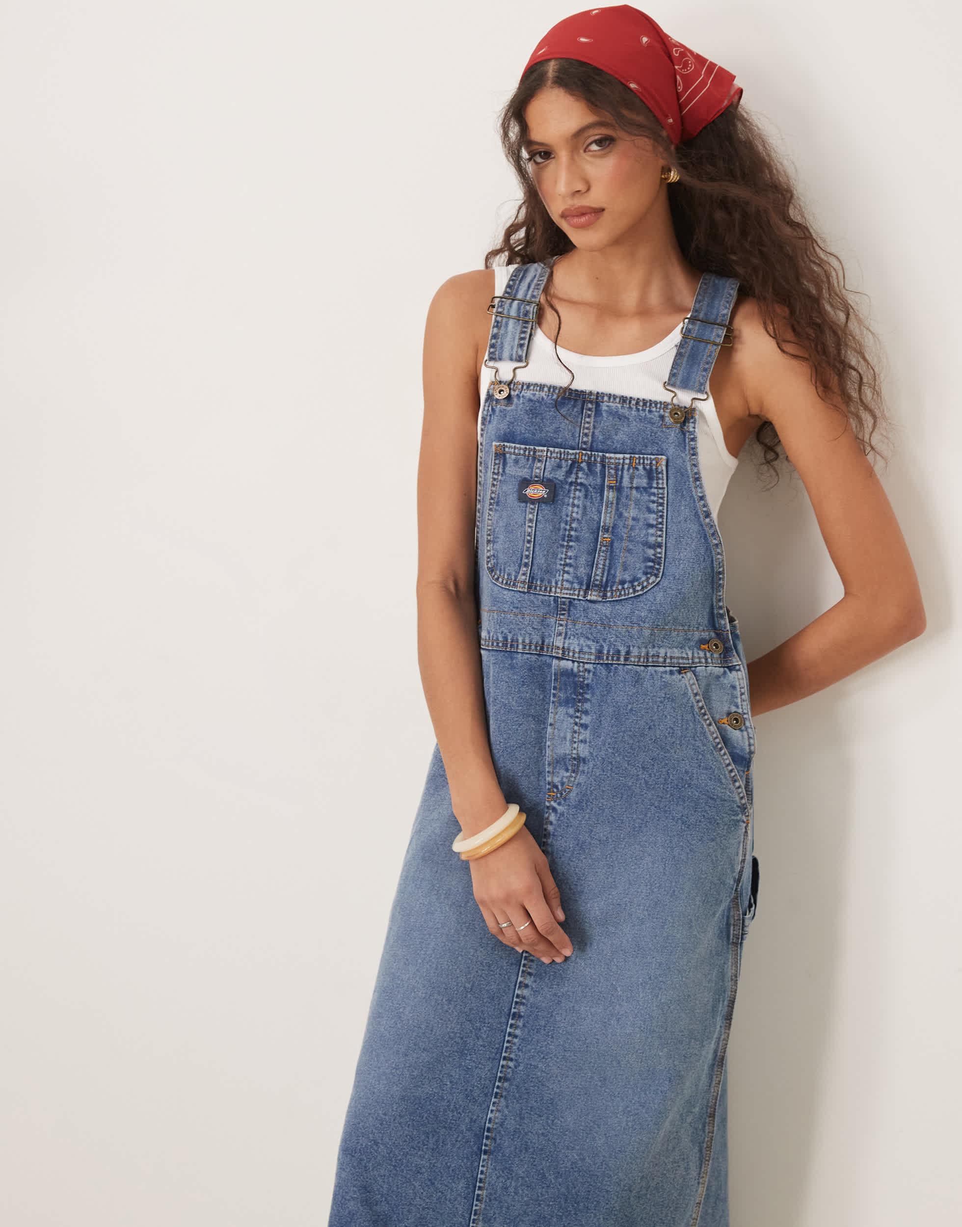 Dickies Long Overall Denim Dungaree Dress in Blue | Lyst Australia Dickies Long Overall Denim Dungaree Dress in Blue | Lyst Australia