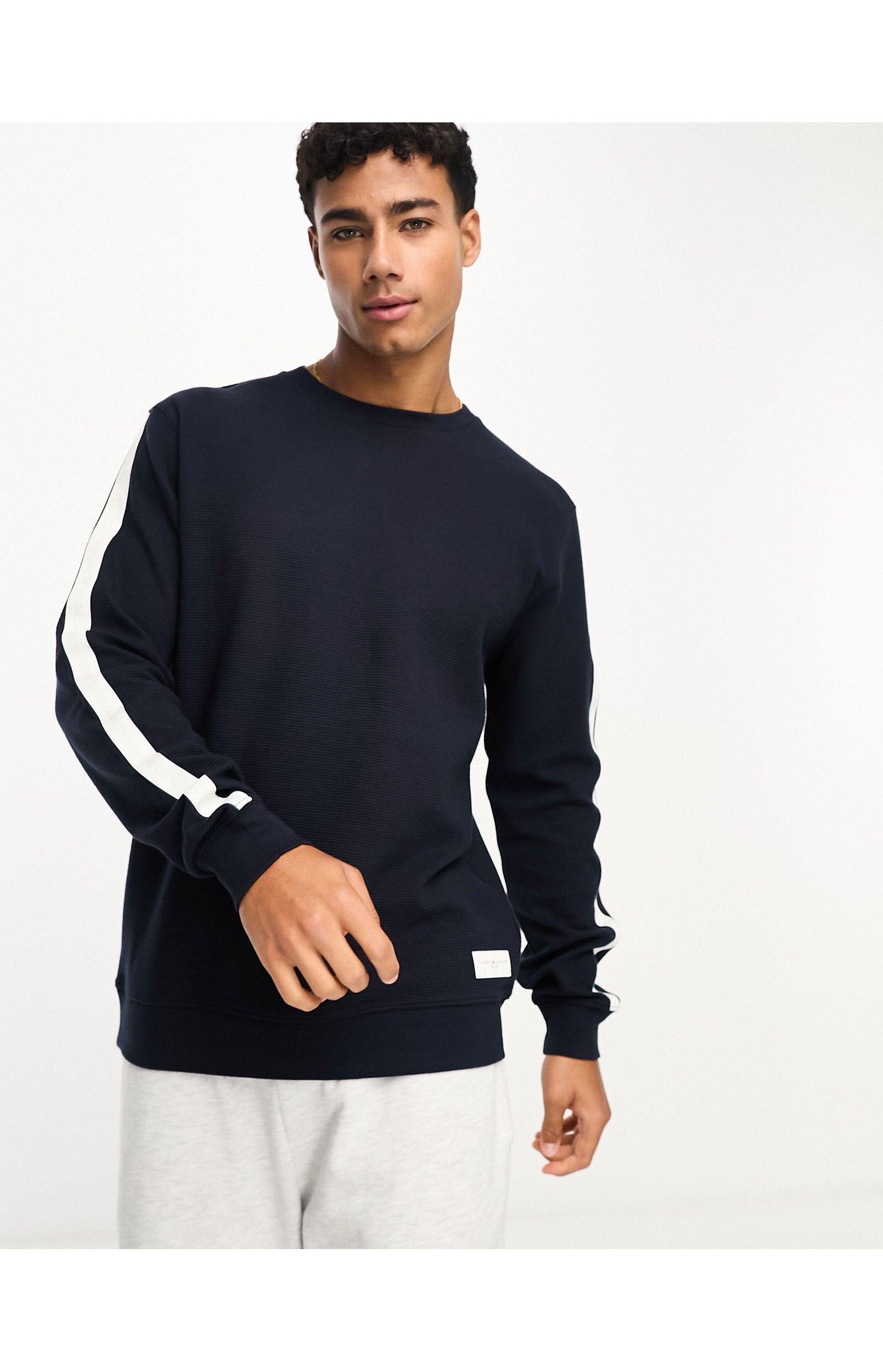 Tommy Hilfiger Lounge Logo Long Sleeve T Shirt With Logo Tapping