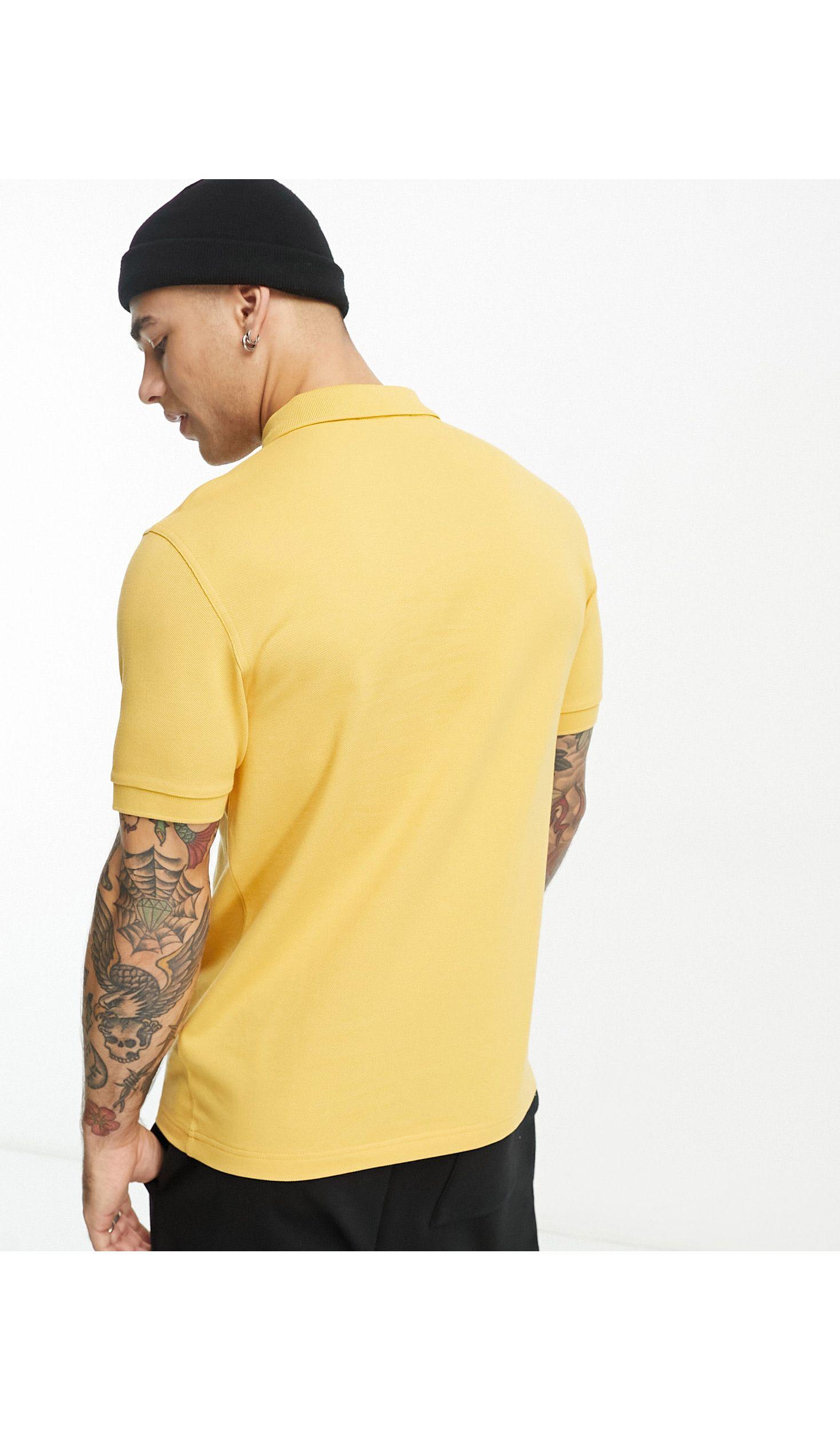 Fred Perry Plain Polo Shirt in Yellow for Men | Lyst