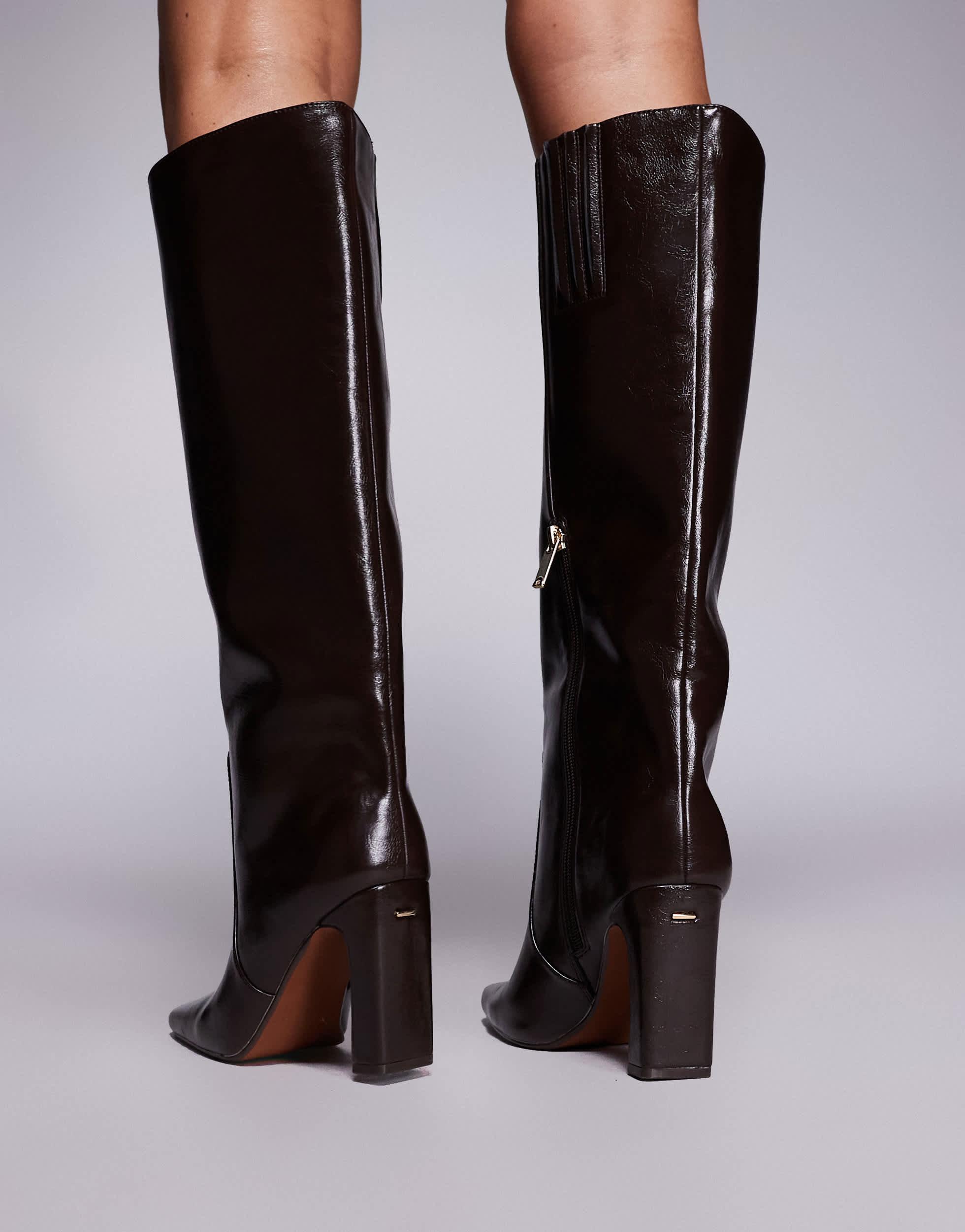 Bottes River Island En Cuir Pour Femme - Taille UK 4 (pointure 37) - État Impeccable, Portées Deux Fois