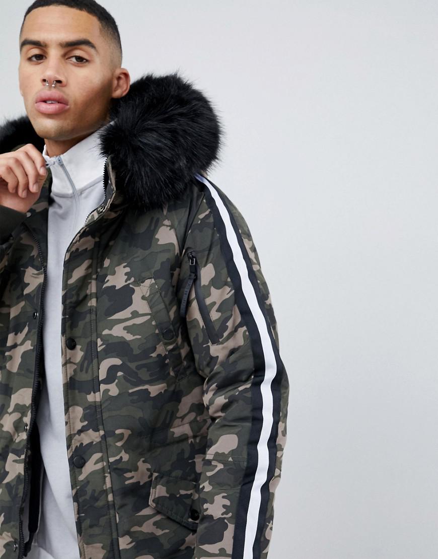 camo jacket with fur hood mens