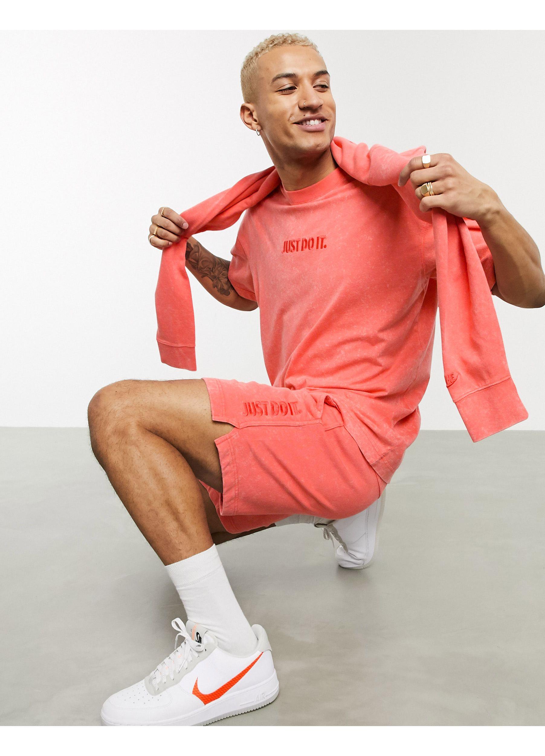 Just do it - short délavé Nike pour homme en coloris Rouge | Lyst