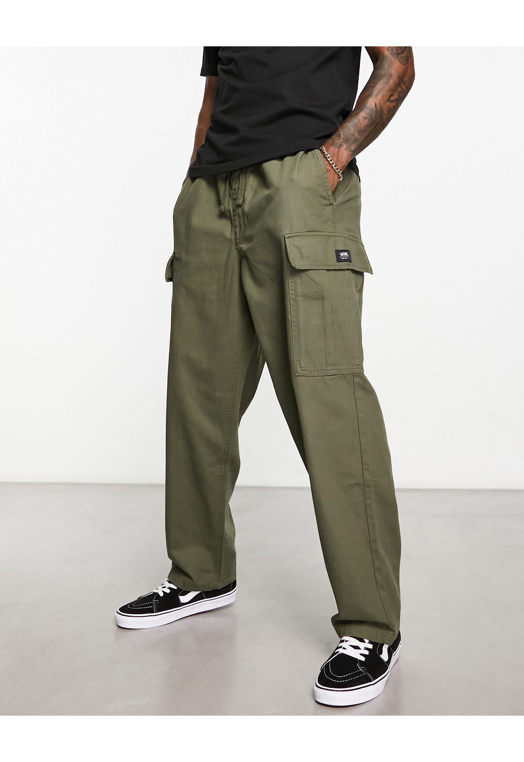 Vans pants on sale mens olive