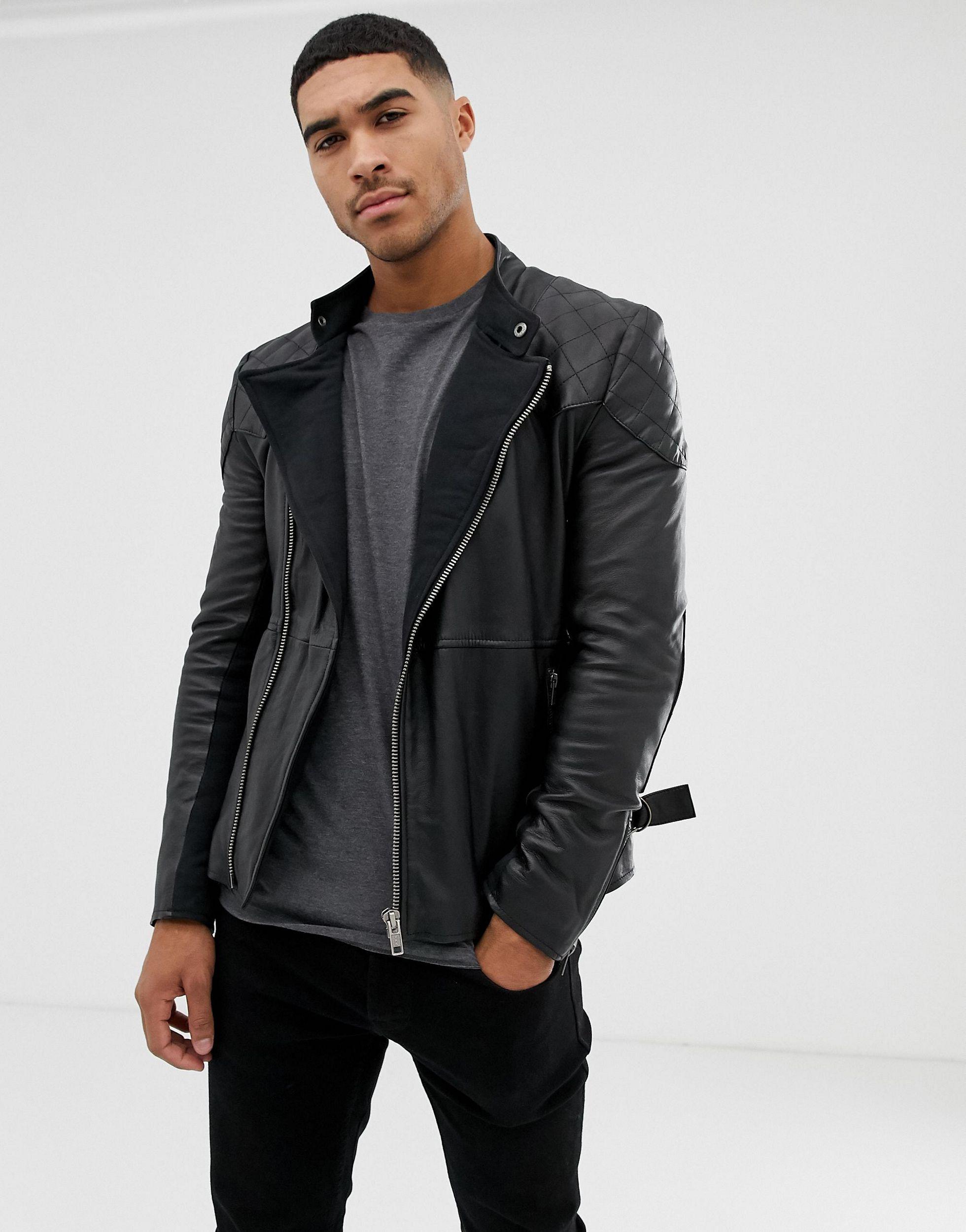 quilted leather moto jacket