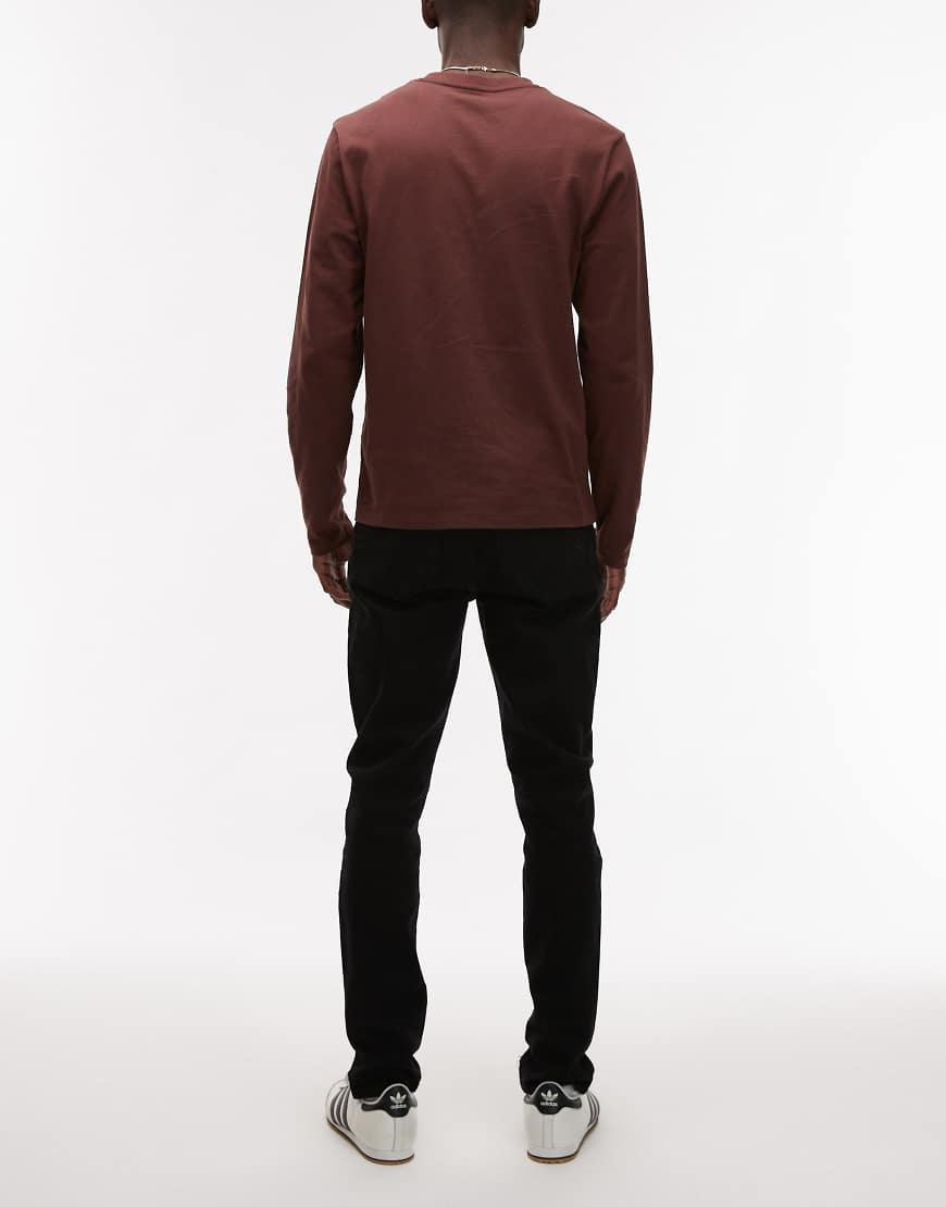Long Sleeve Topman Stretch Skinny Shirt TOPMAN Stretch Skinny