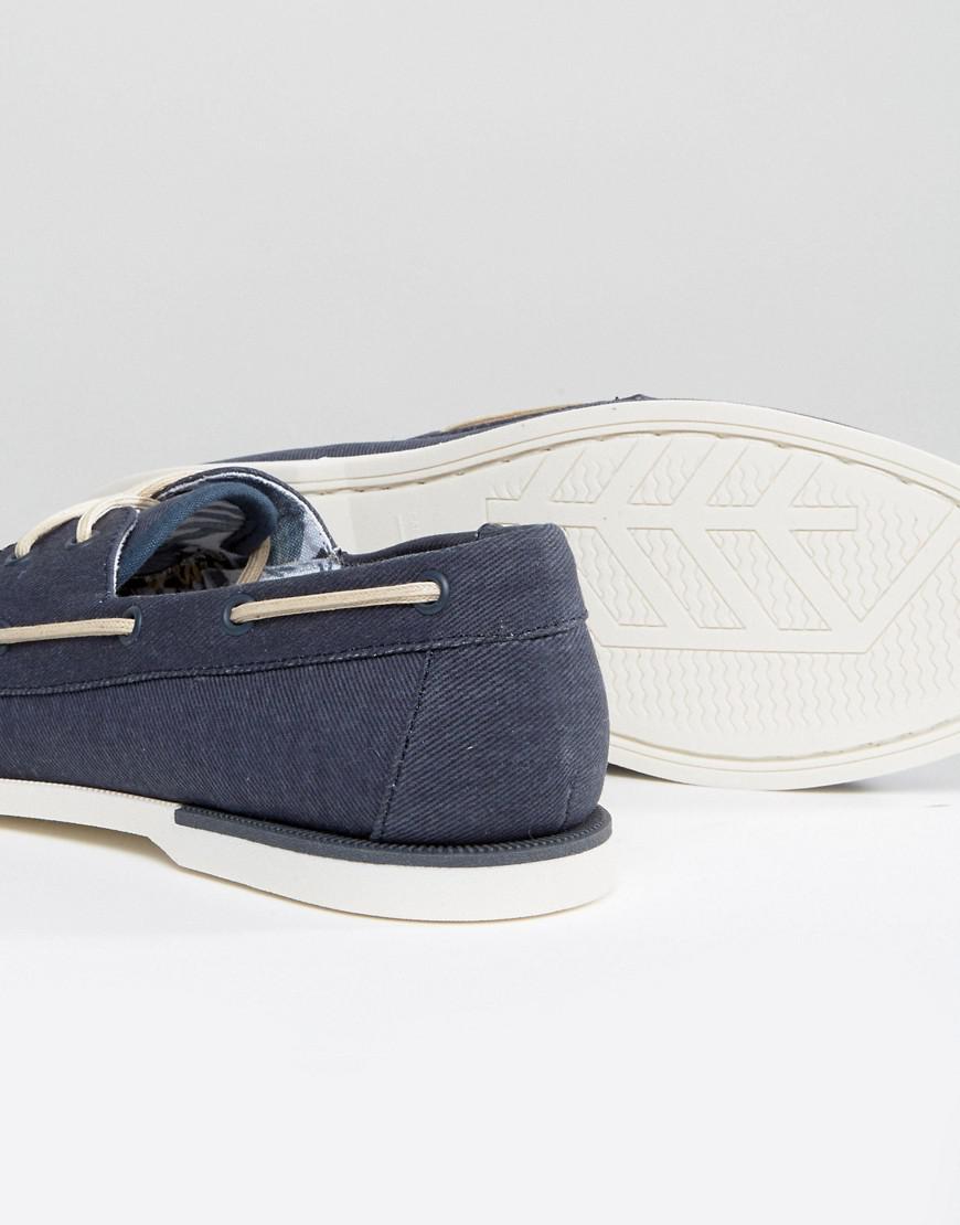 Call It Spring Meriwen Canvas Boat Shoes in Navy (Blue