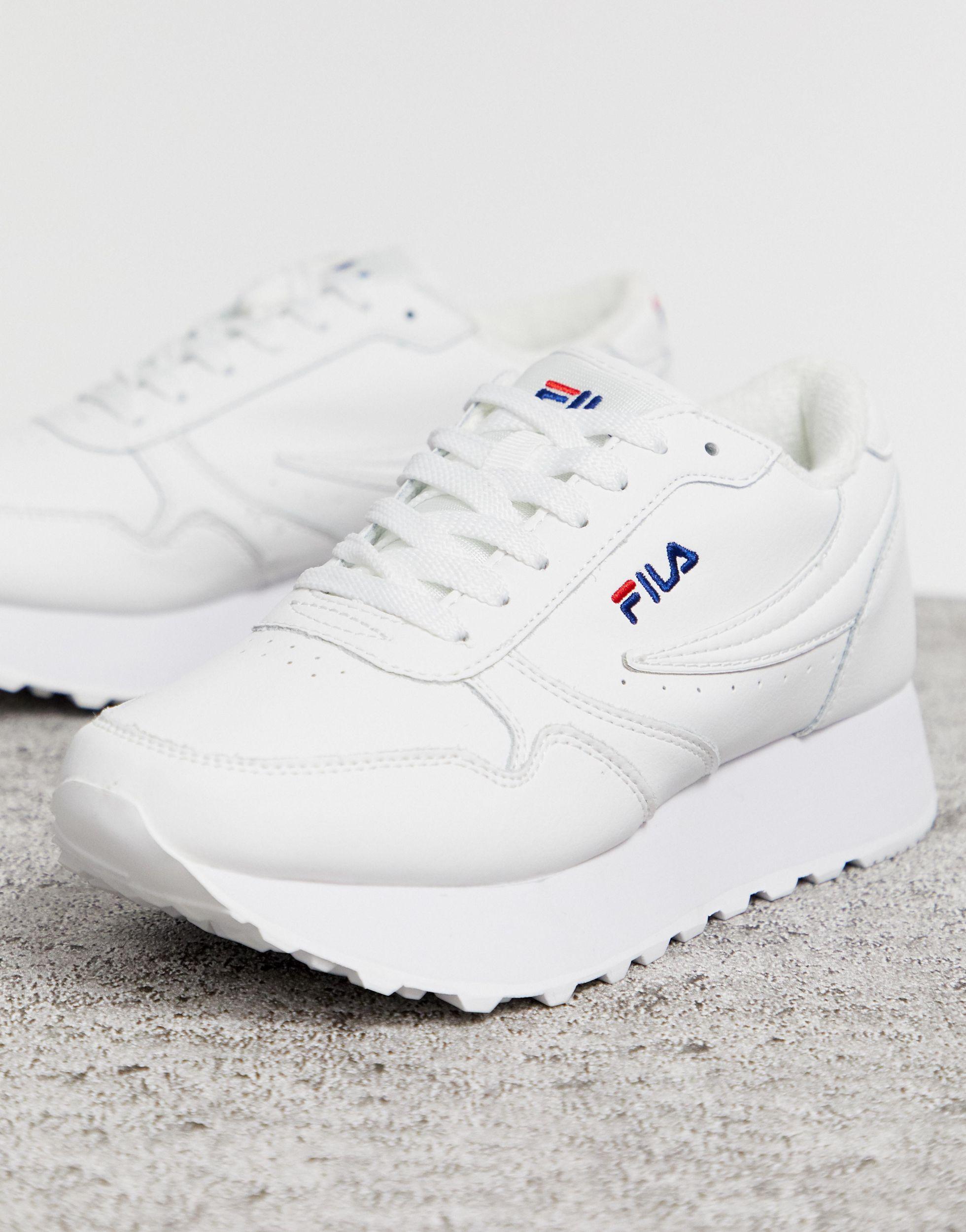 Fila Leather White Orbit Zeppa L Trainers - Lyst