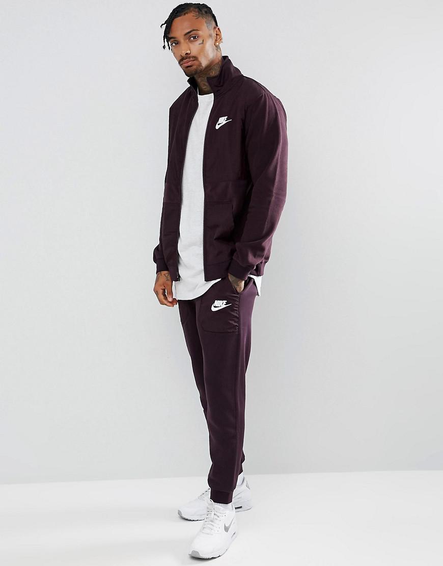 Nike Mixed Fleece Tracksuit Set In Purple 863771-652 for Men - Lyst