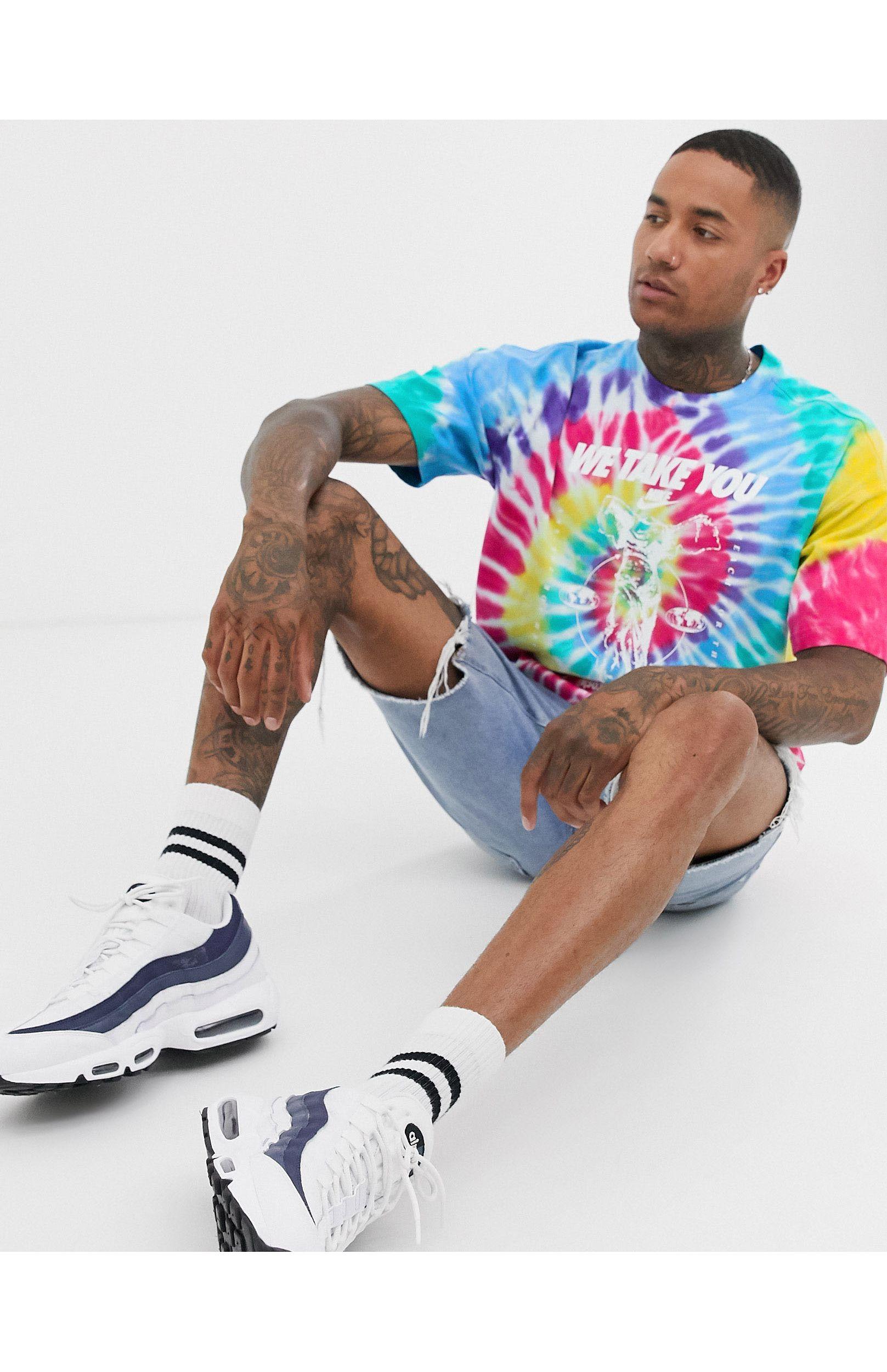 Nike Cotton Tie Dye T-shirt in Blue for 