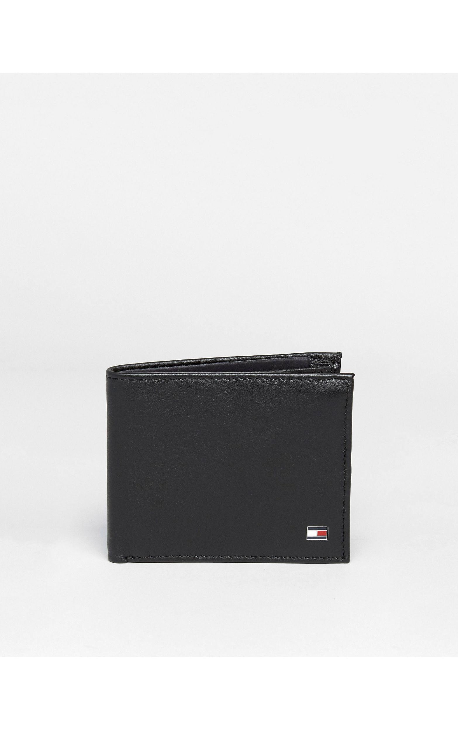 Koppeling door elkaar haspelen Rijpen Tommy Hilfiger Eton Mini Billfold Leather Wallet in Black for Men | Lyst