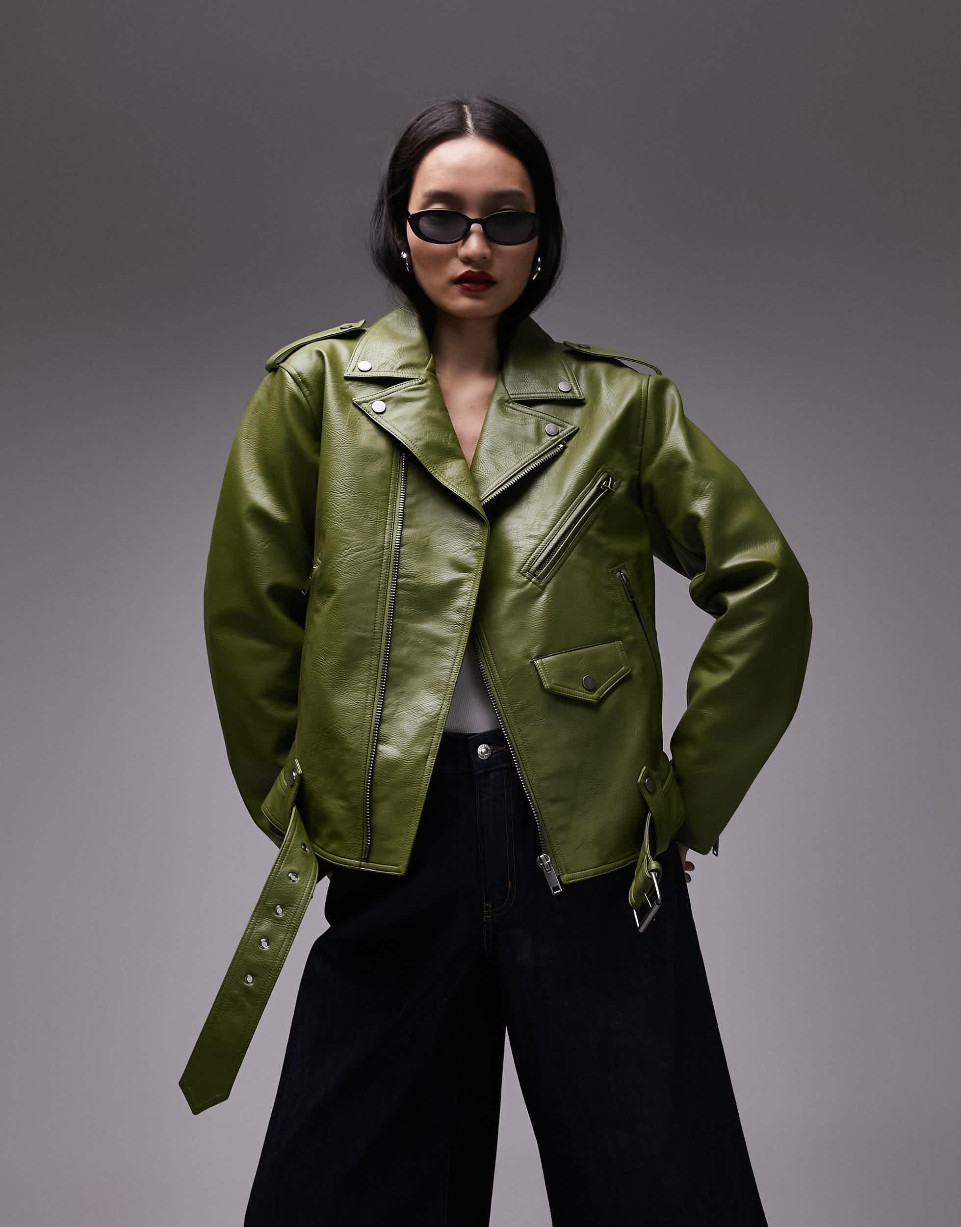 Topshop ladies leather jackets sale
