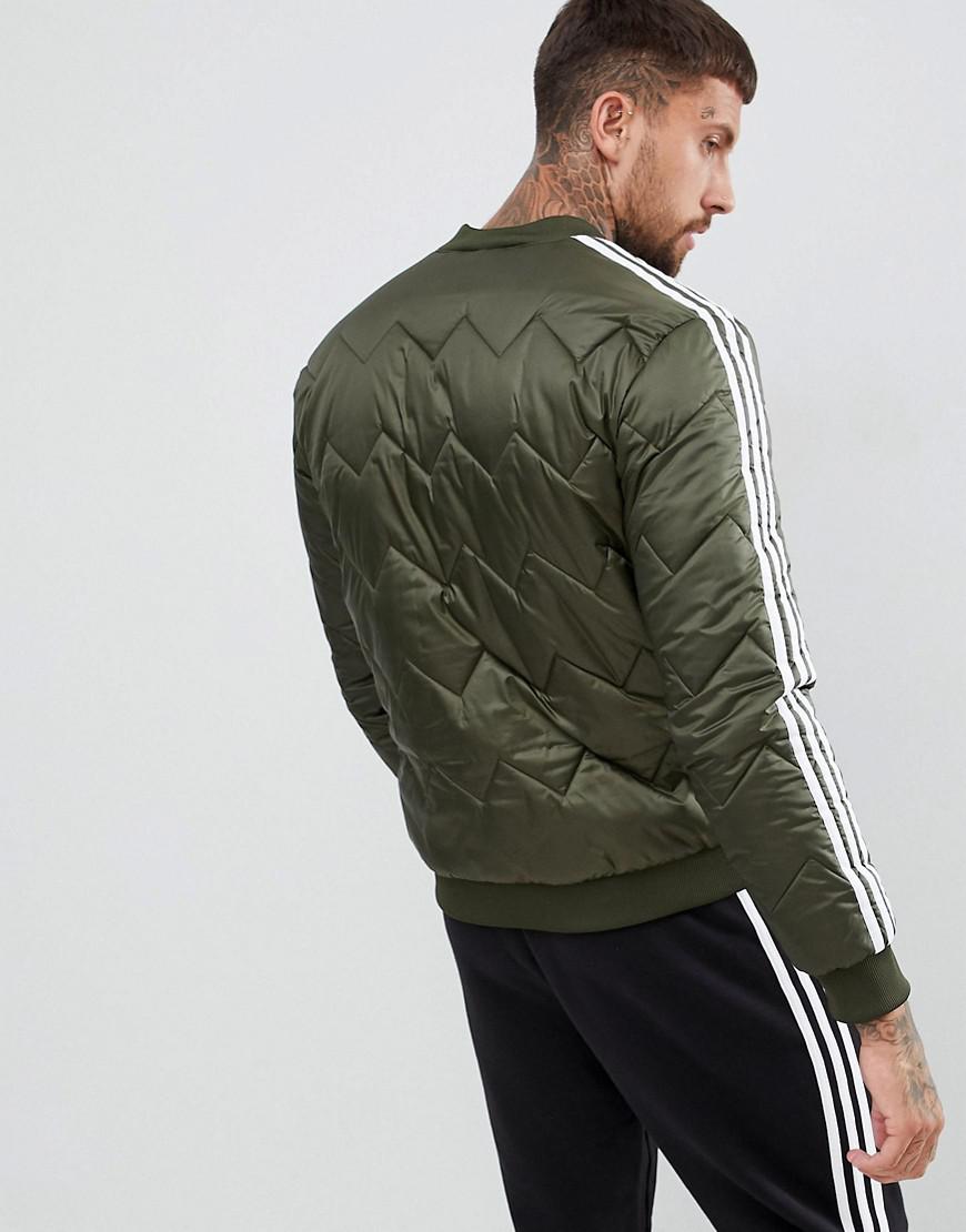 adidas Originals Fleece Quilted Superstar Jacket In Green Dl8697 for Men |  Lyst Australia