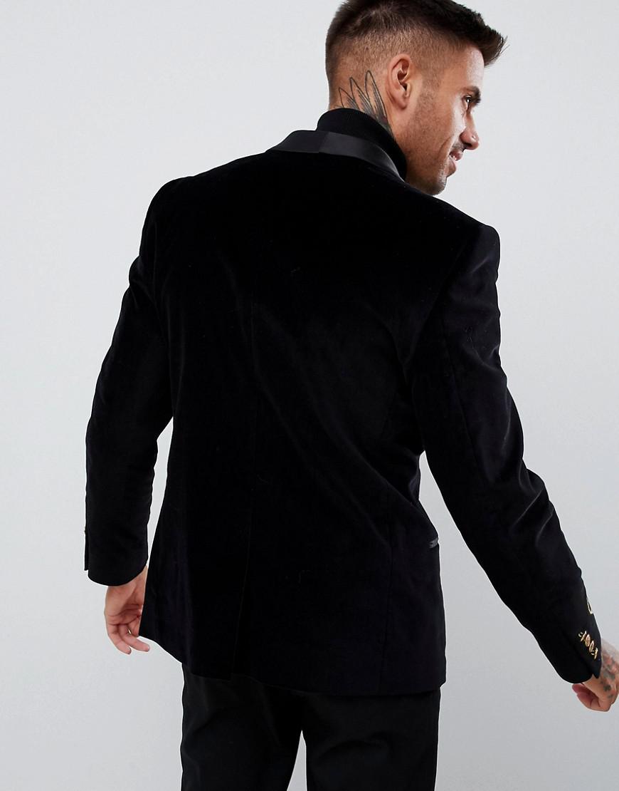 2023 New Gold Velvet Printed Men Blazer Coat Autumn Winter Korean One  Button Black Blue Casual Fashion Slim Fit Male Suit Jacket - AliExpress