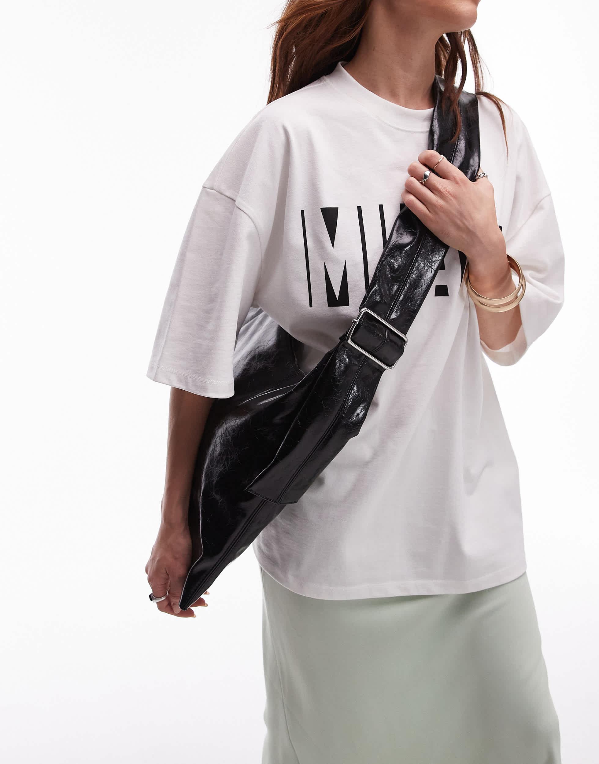 TOPSHOP chloe tragetasche zum umhangen in Schwarz Lyst AT