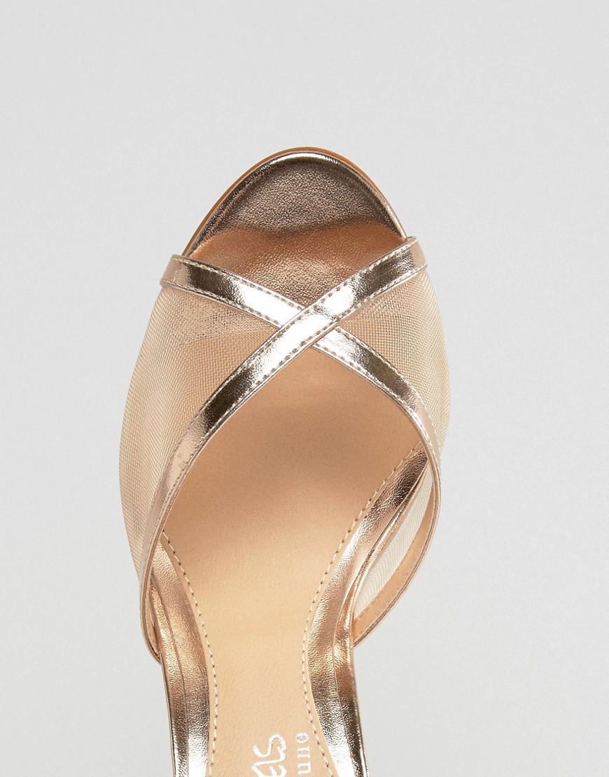 By Dune Meryl Rose Gold Sandals in Metallic | Lyst