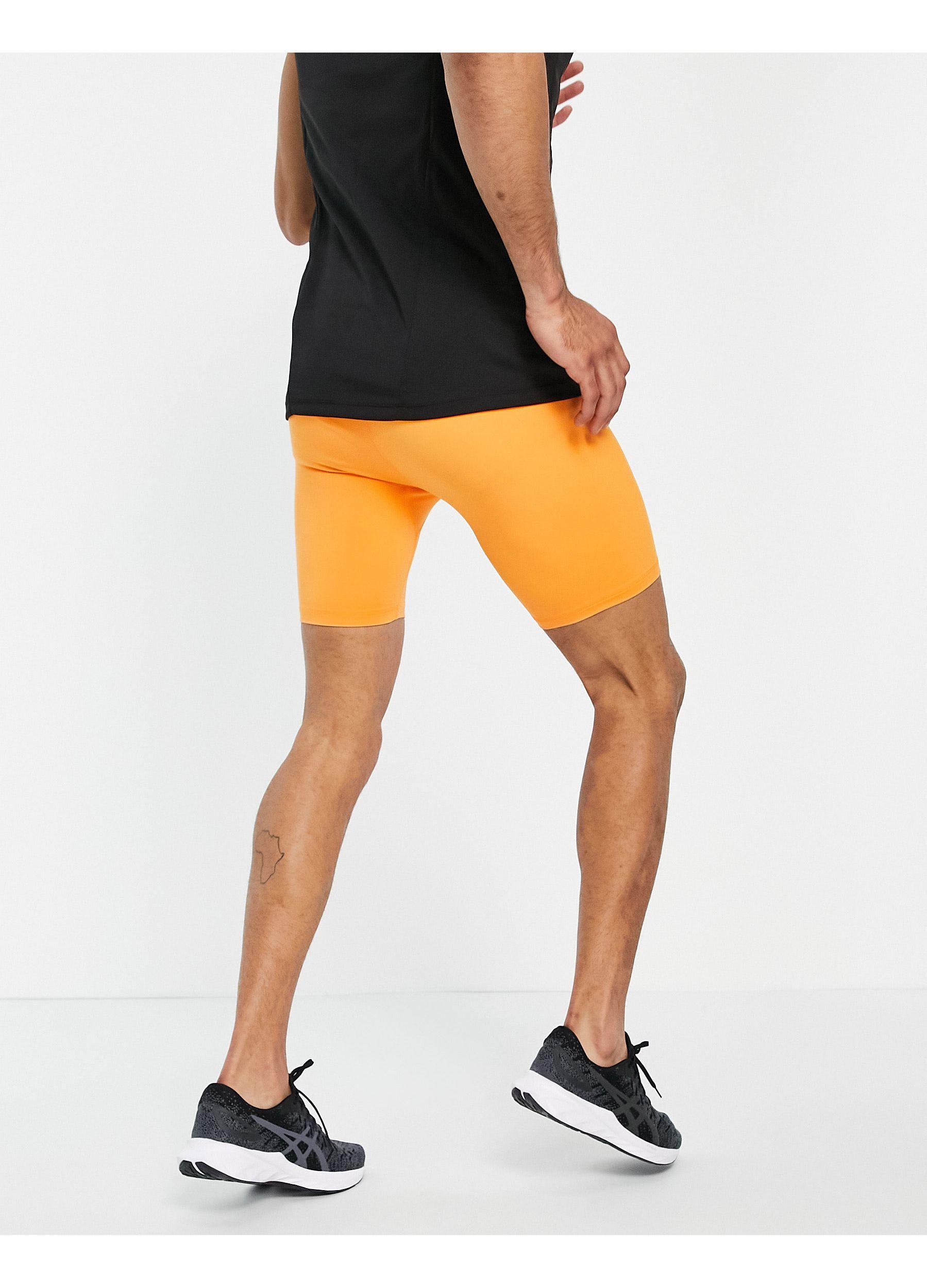 ASOS 4505 Icon Running Tights in Orange 