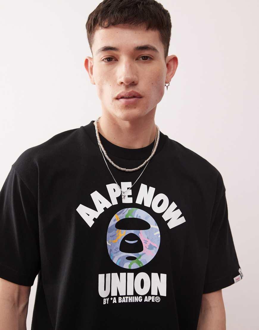 Aape By A Bathing Ape Aape By A Bathing Ape Logo Union T-shirt in
