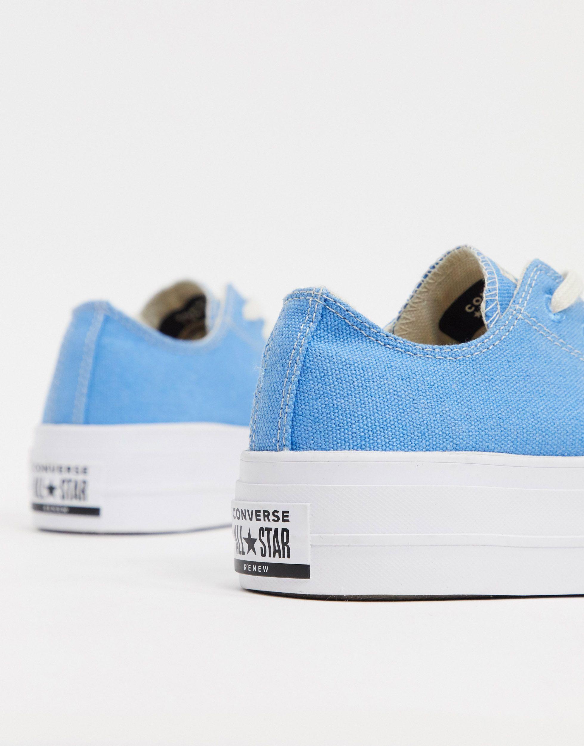 Zapatillas en azul claro con plataforma Taylor Lift Renew Converse de Lona  de color Azul | Lyst