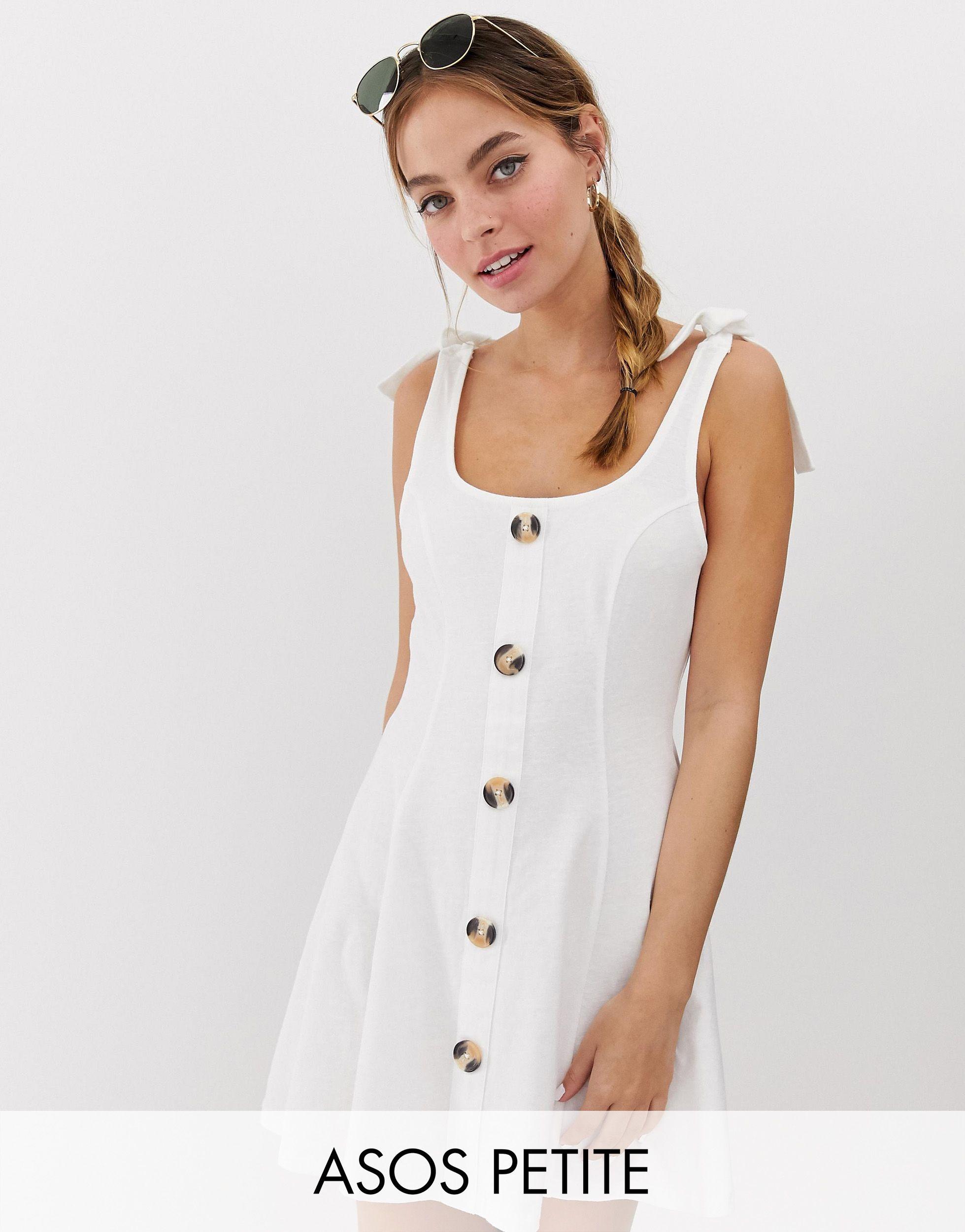 petite white sundress