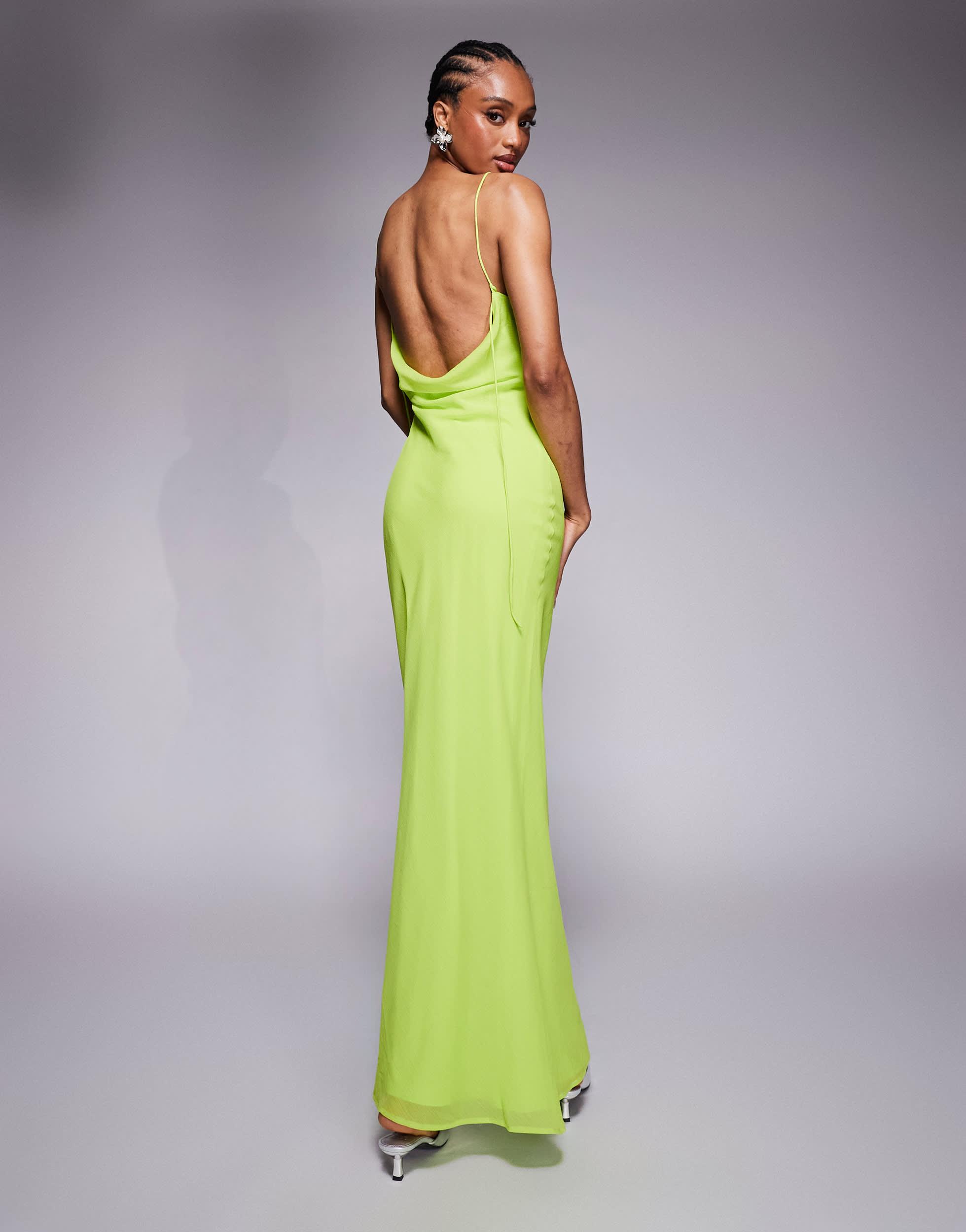 green emerald velvet dress Rent Asos Design Satin Elasticated Strappy Midi Dress With Open Back In  Turquoise
