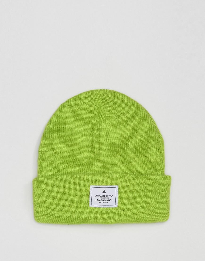 Asos Beanie In Green lyst asos patch beanie in green in green for Asos Beanie In Green lyst asos patch beanie in green in green for