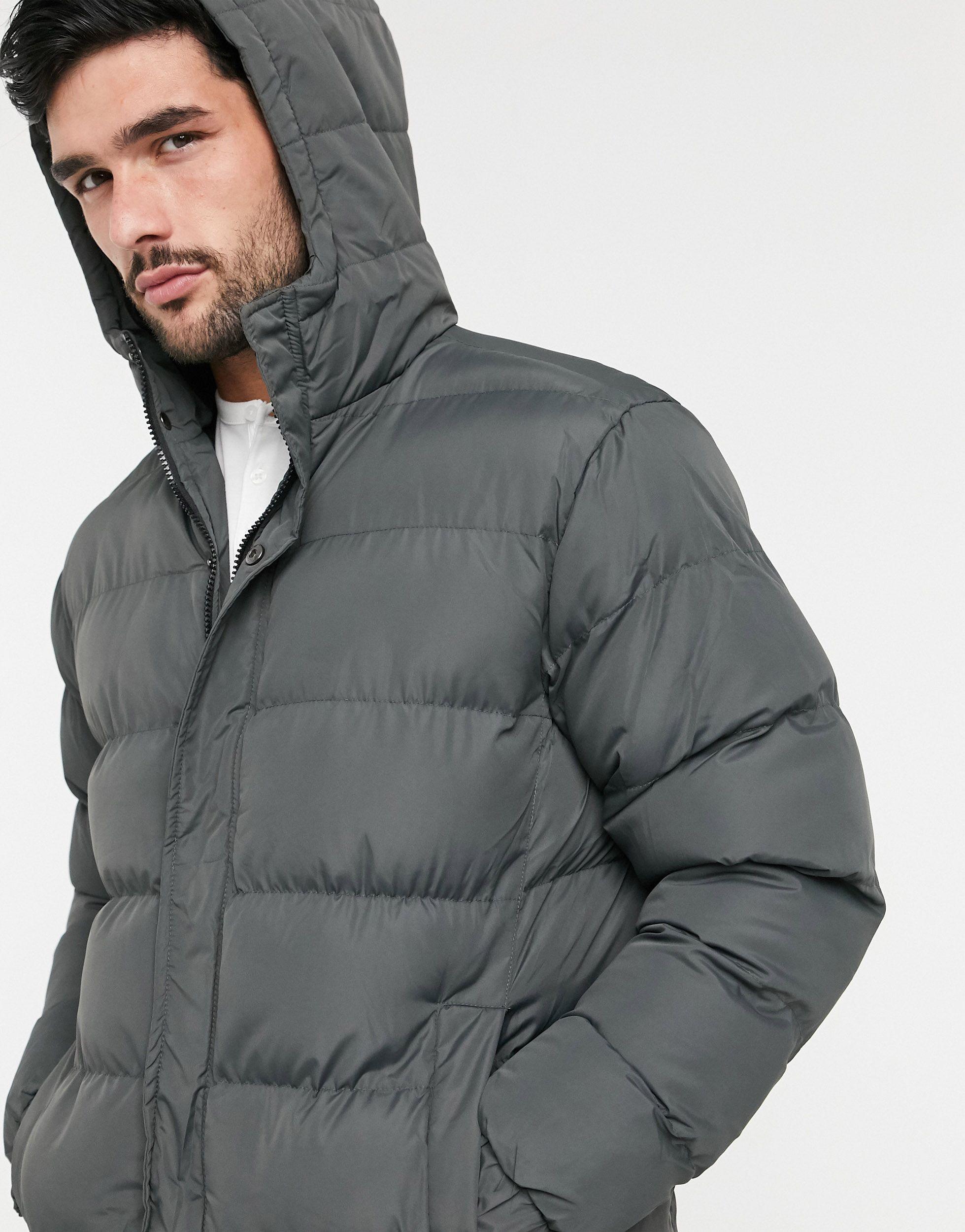brave soul puffer jacket with funnel neck