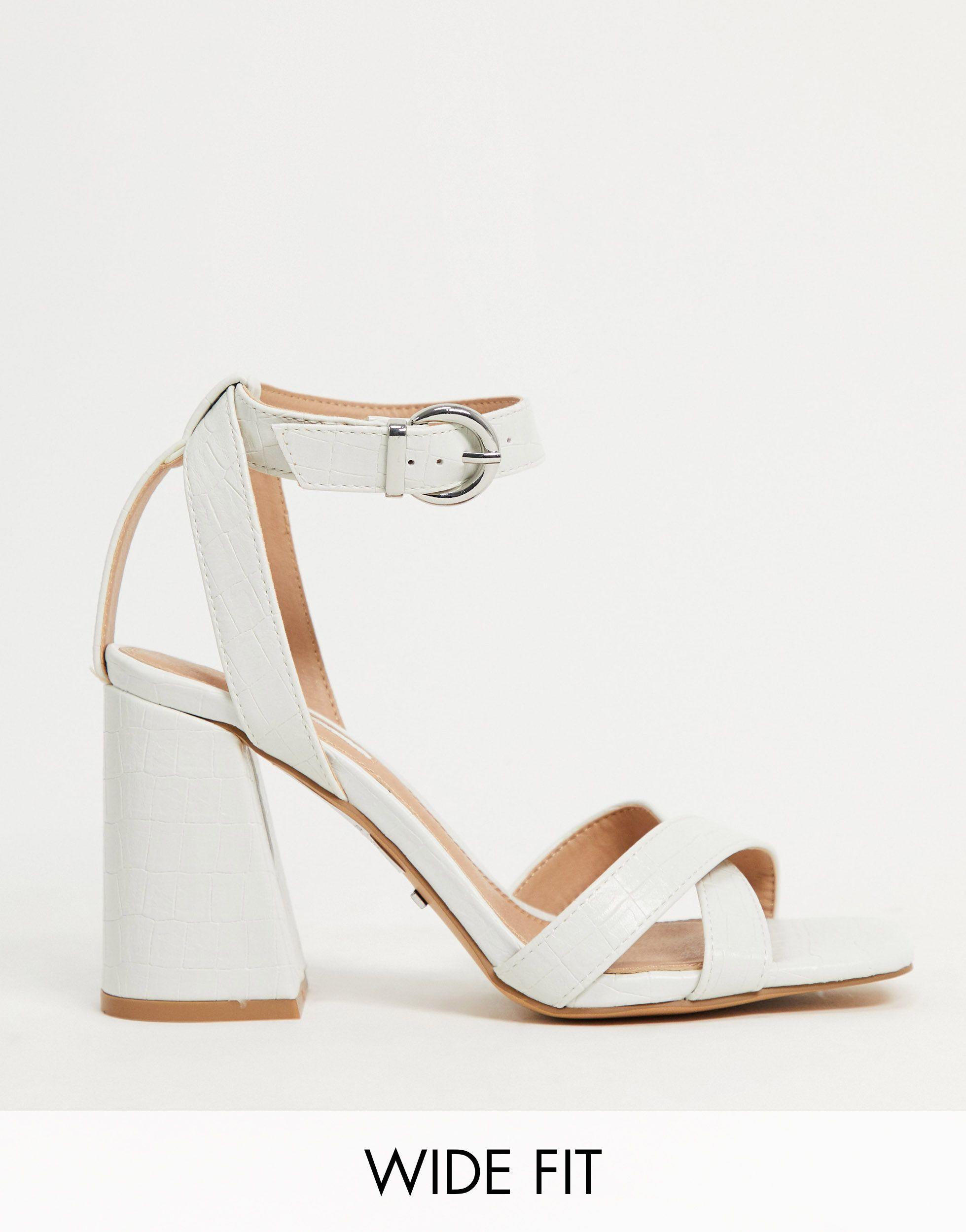 TOPSHOP Wide Fit Sasha Block Heel in 