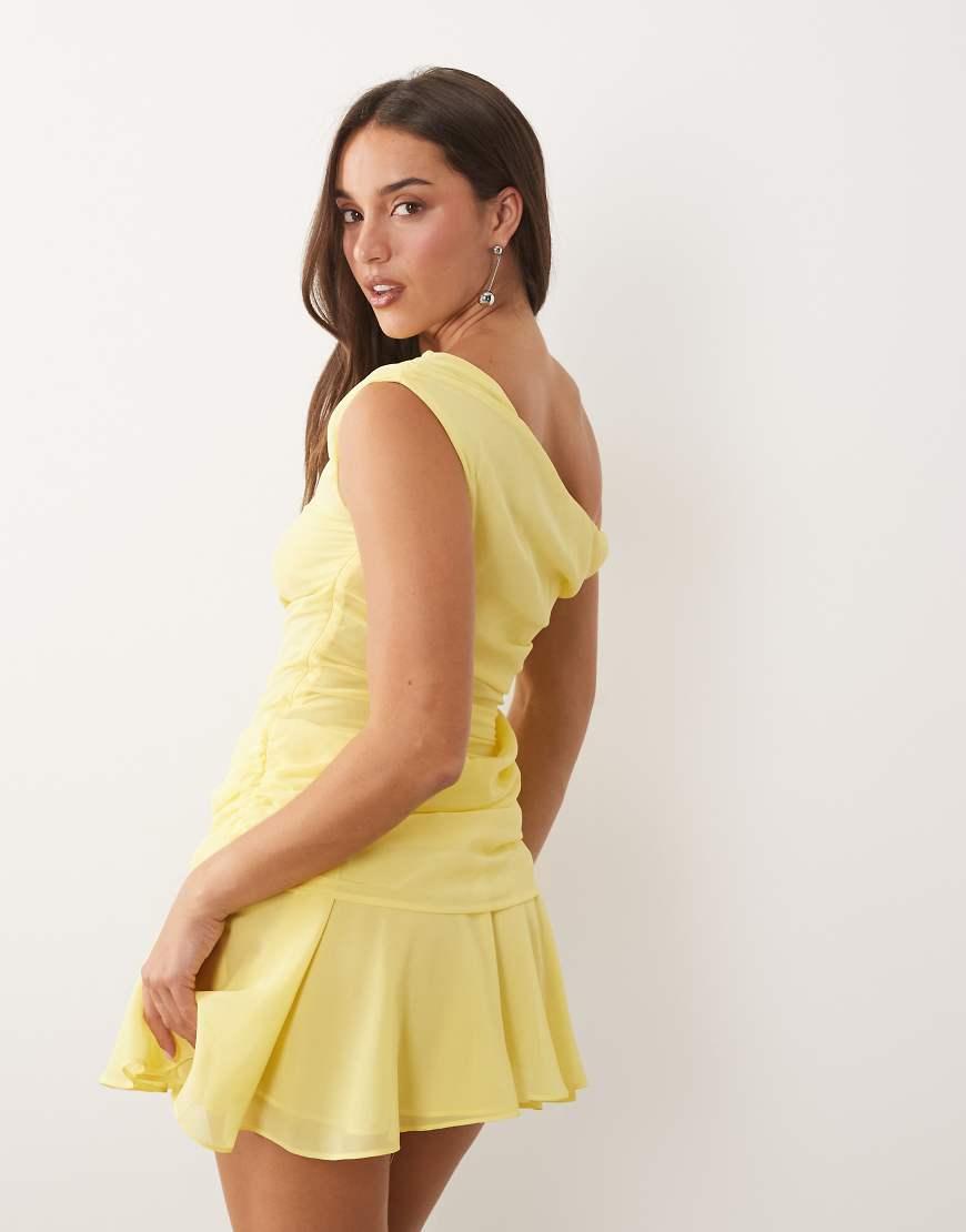 missy empire gold mini dress Missyempire Slinky mini dress in Yellow Only Worn
