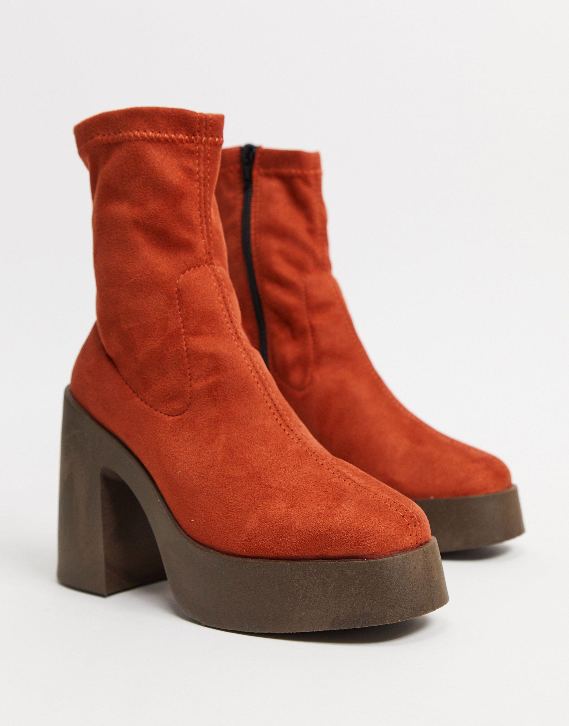 ASOS Elsie High Heeled Sock Boot - Lyst