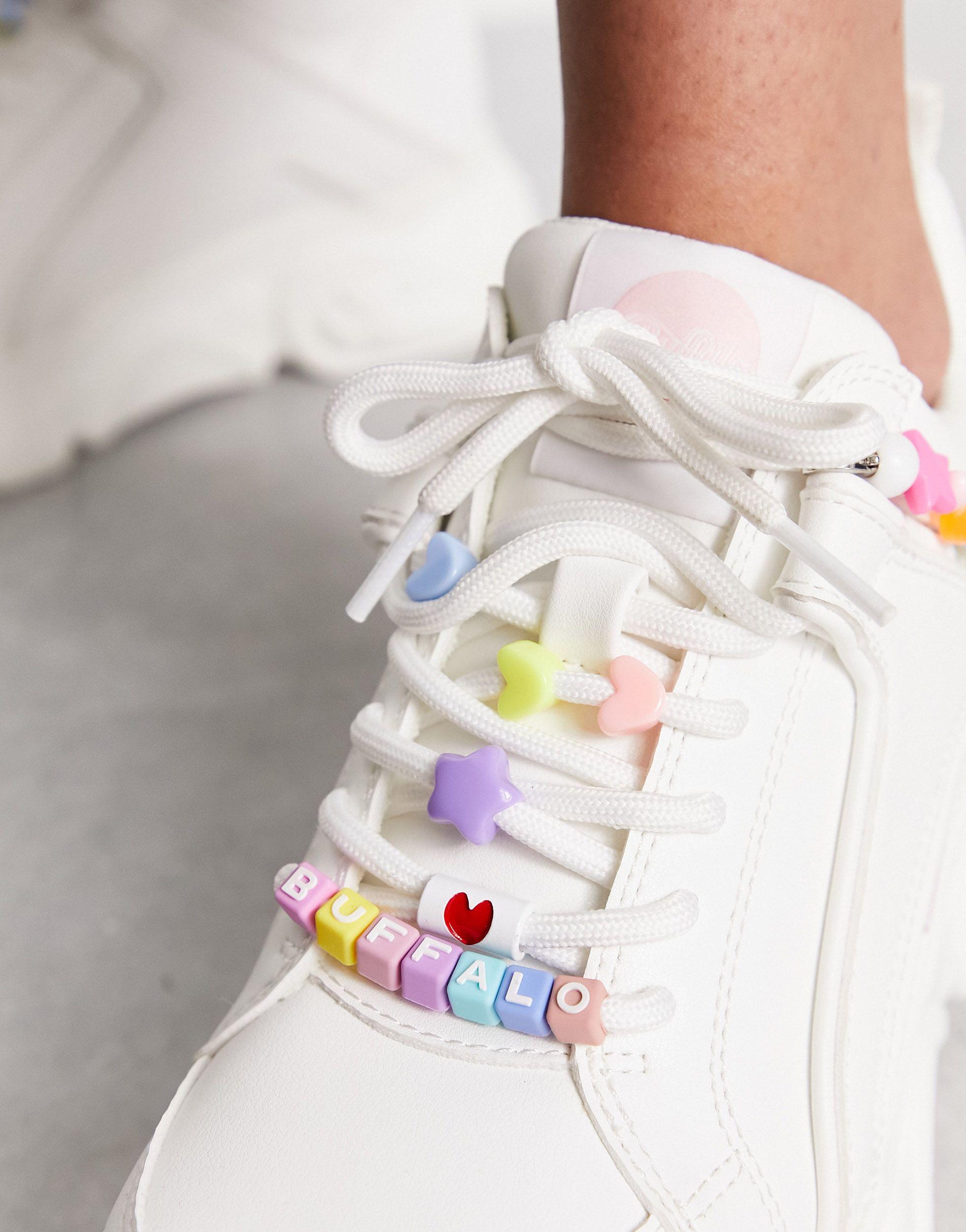 Buffalo Vegan Cloud Corin Candy Platform Trainers in White