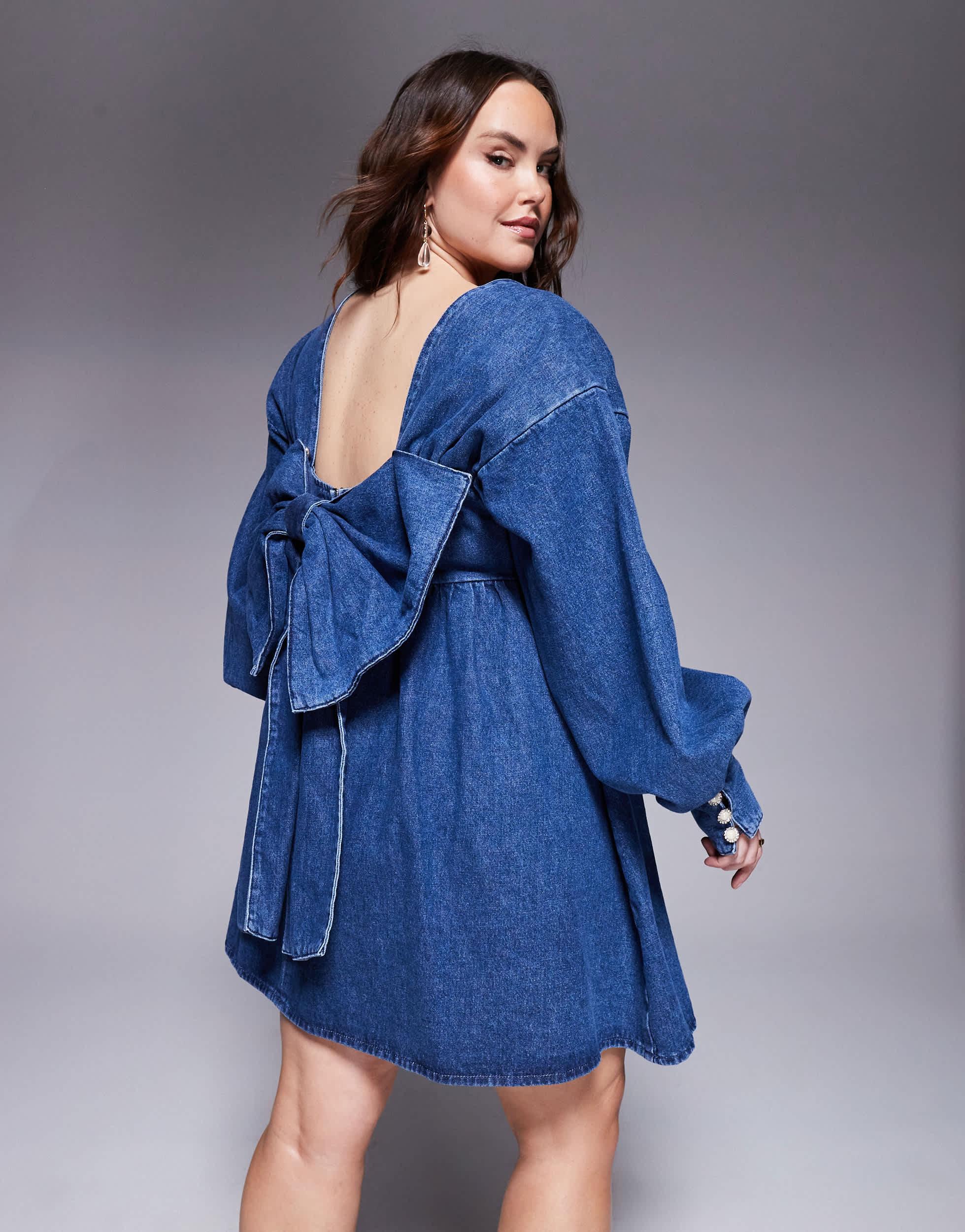 blue mini dress asos ASOS EDITION v neck drapey mini dress in blue