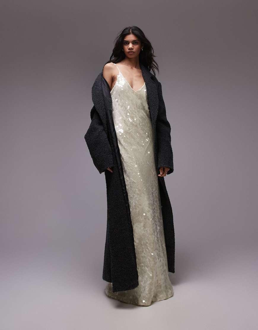 slim fit dress slacks Rent Topshop Bandeau Metallic Midi Dress In Silver