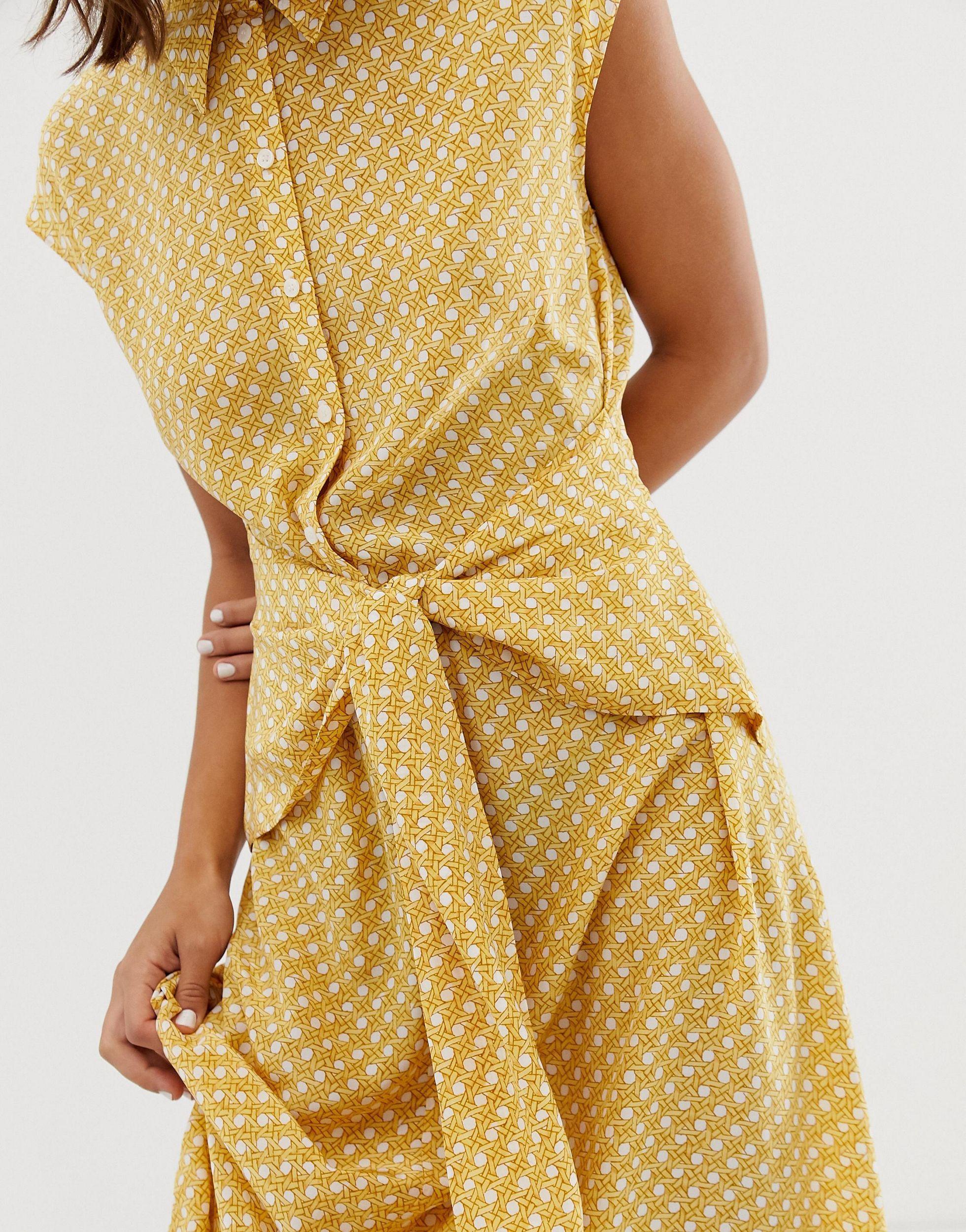 and other stories waist knot midi dress