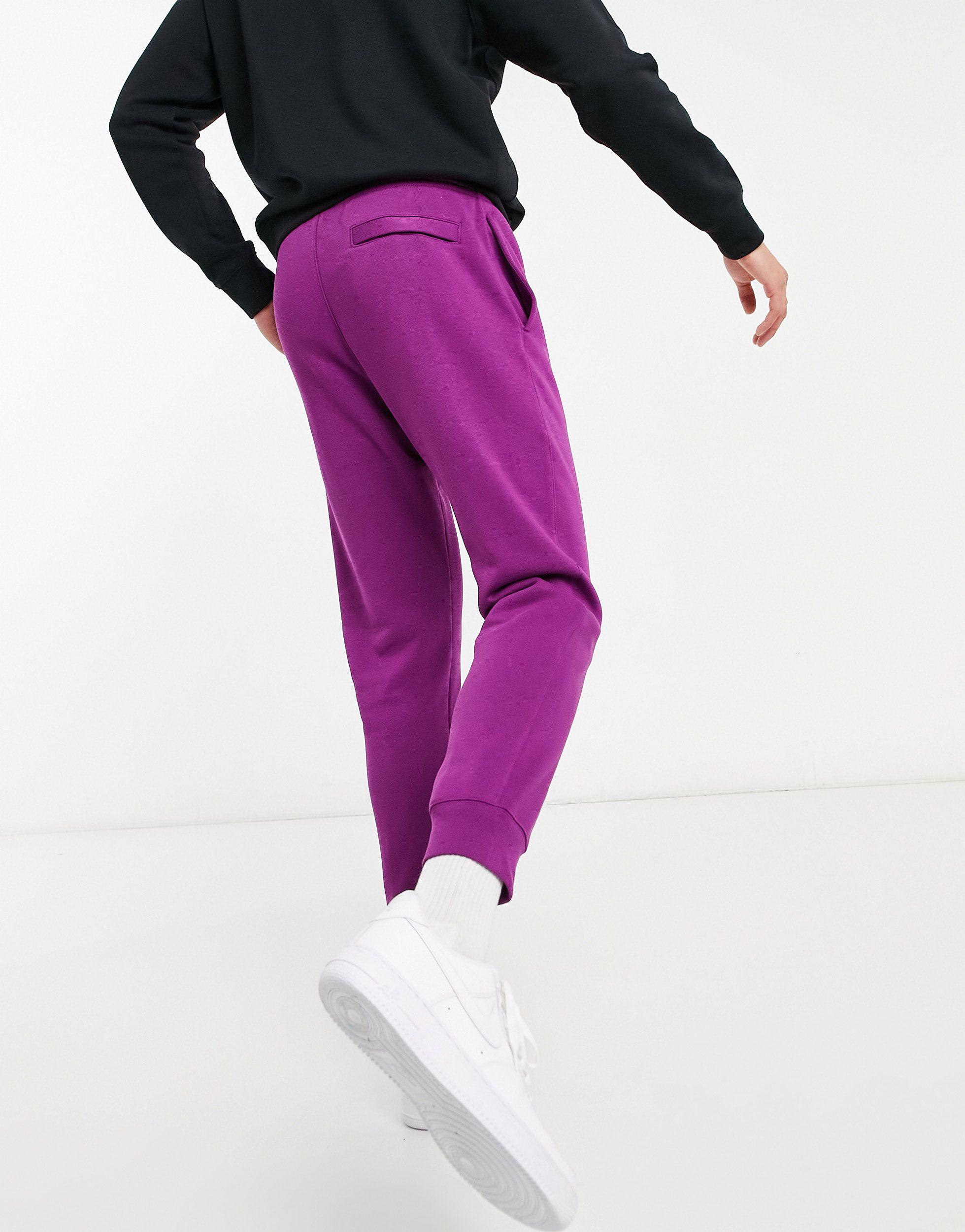Nike Tall Club Cuffed joggers in Purple for Men | Lyst UK