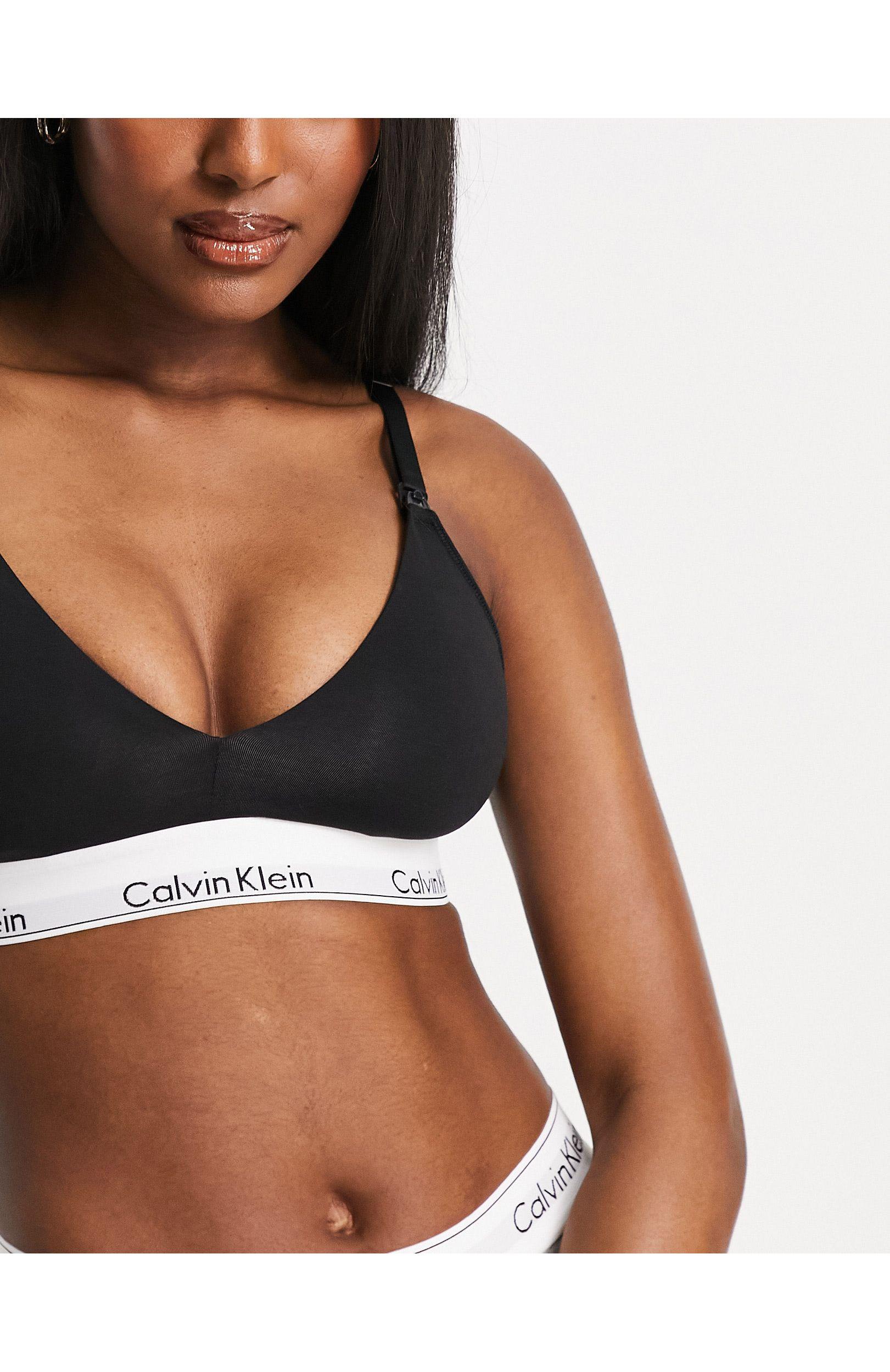 Calvin Klein Modern Cotton Nursing Bra in Black | Lyst