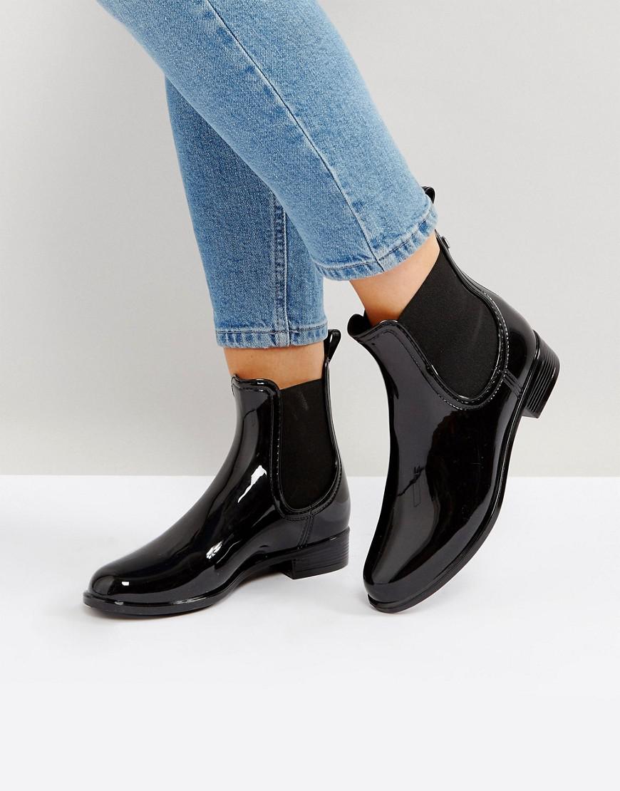 Black Chelsea Wellie Boot 