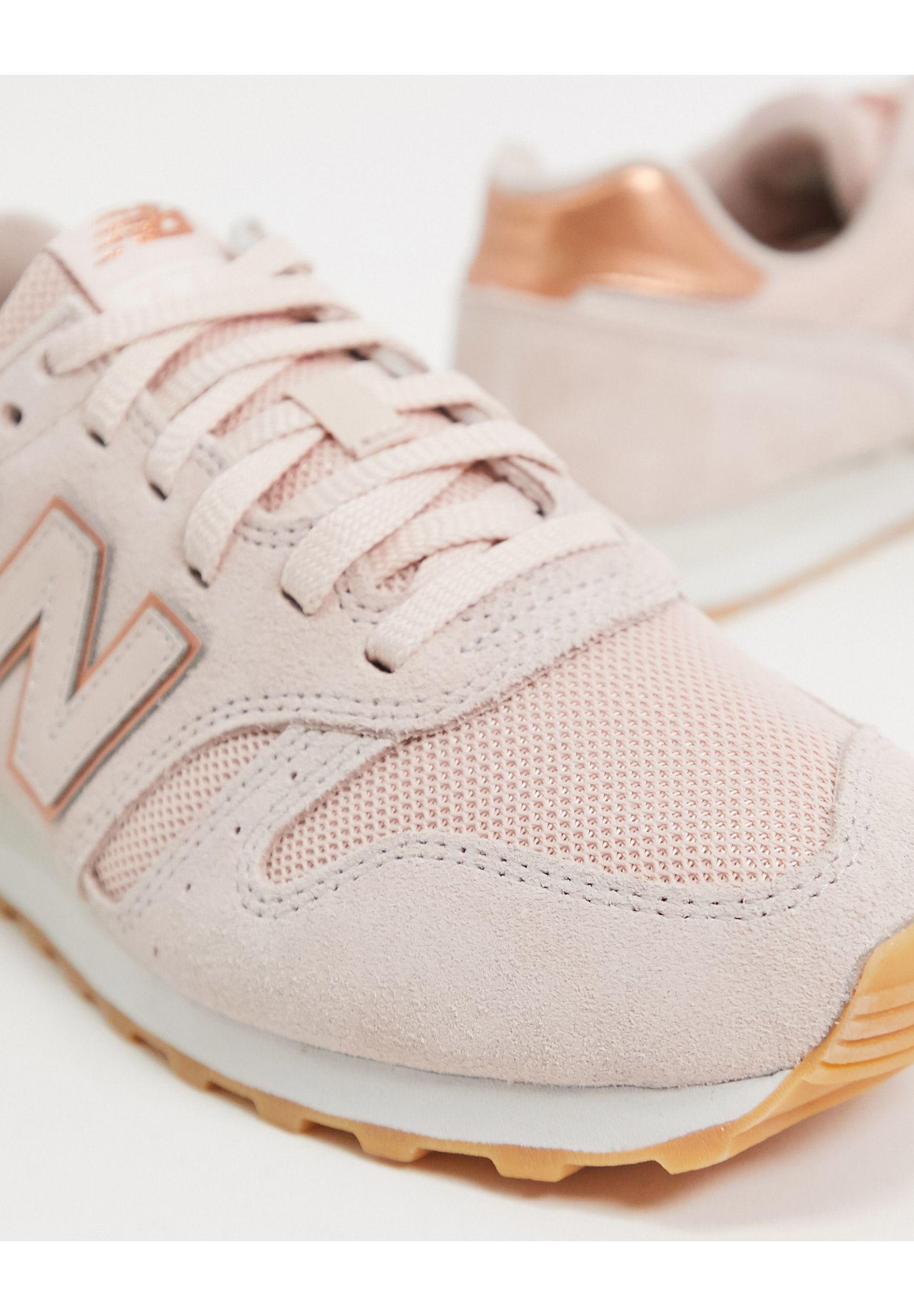 Zapatillas en rosa y dorado rosa 373 New Balance de Ante de color Rosa -  Lyst